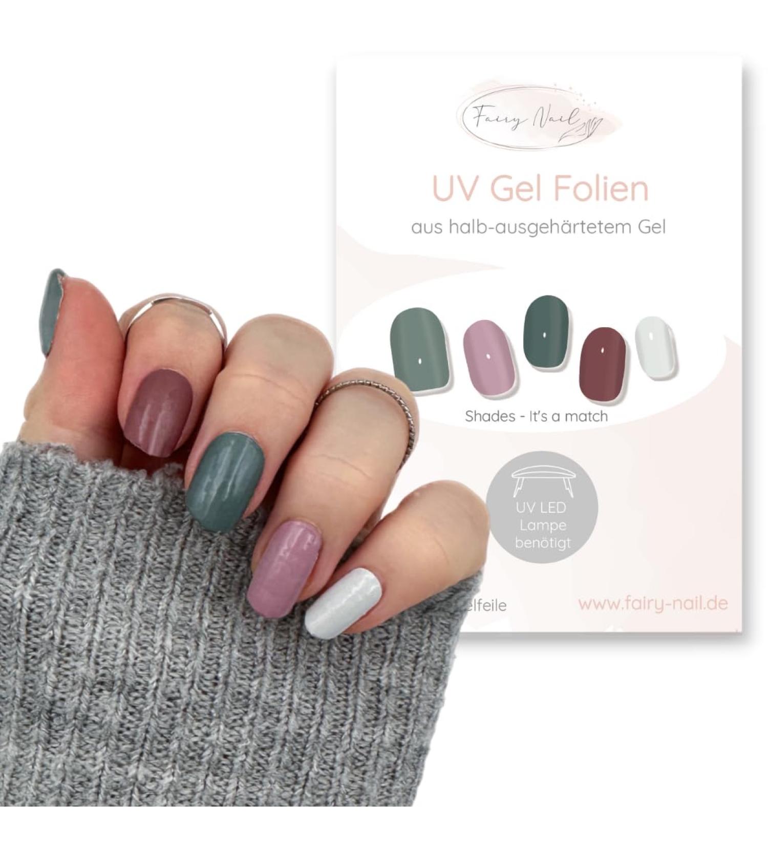 Fairy Nail UV Foils - Self-Adhesive Gel Wrapping Strips (16 pcs) - 'It's a Match' Nail Polish Foils for Stunning Nail Art - Buy Online on GoSupps.com