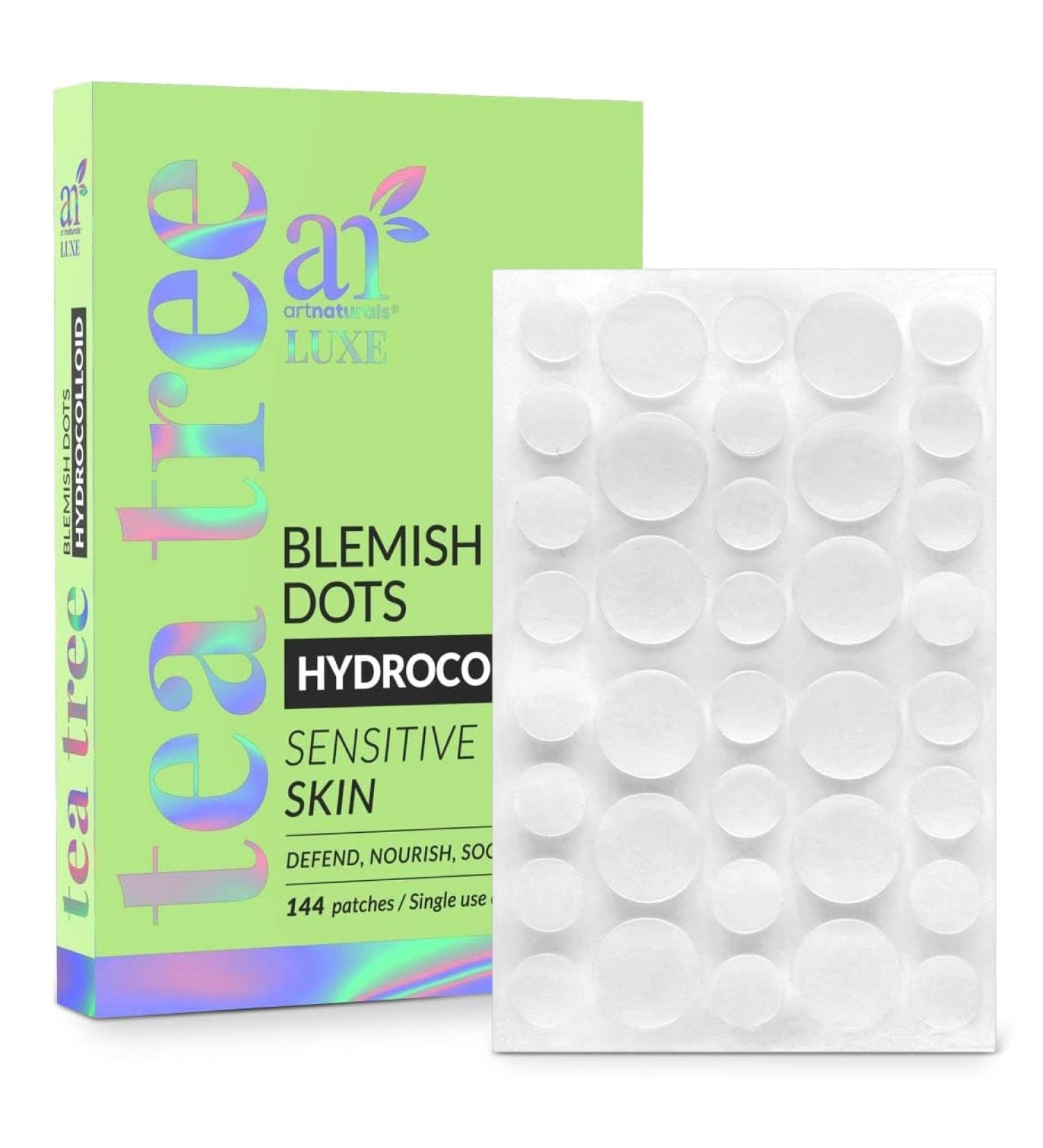Artnaturals Acne Pimple Patches (144 Pack) Hydrocolloid Tea Tree Treatment for Zits, Breakouts, Spots & Dots - Buy Online on GoSupps.com