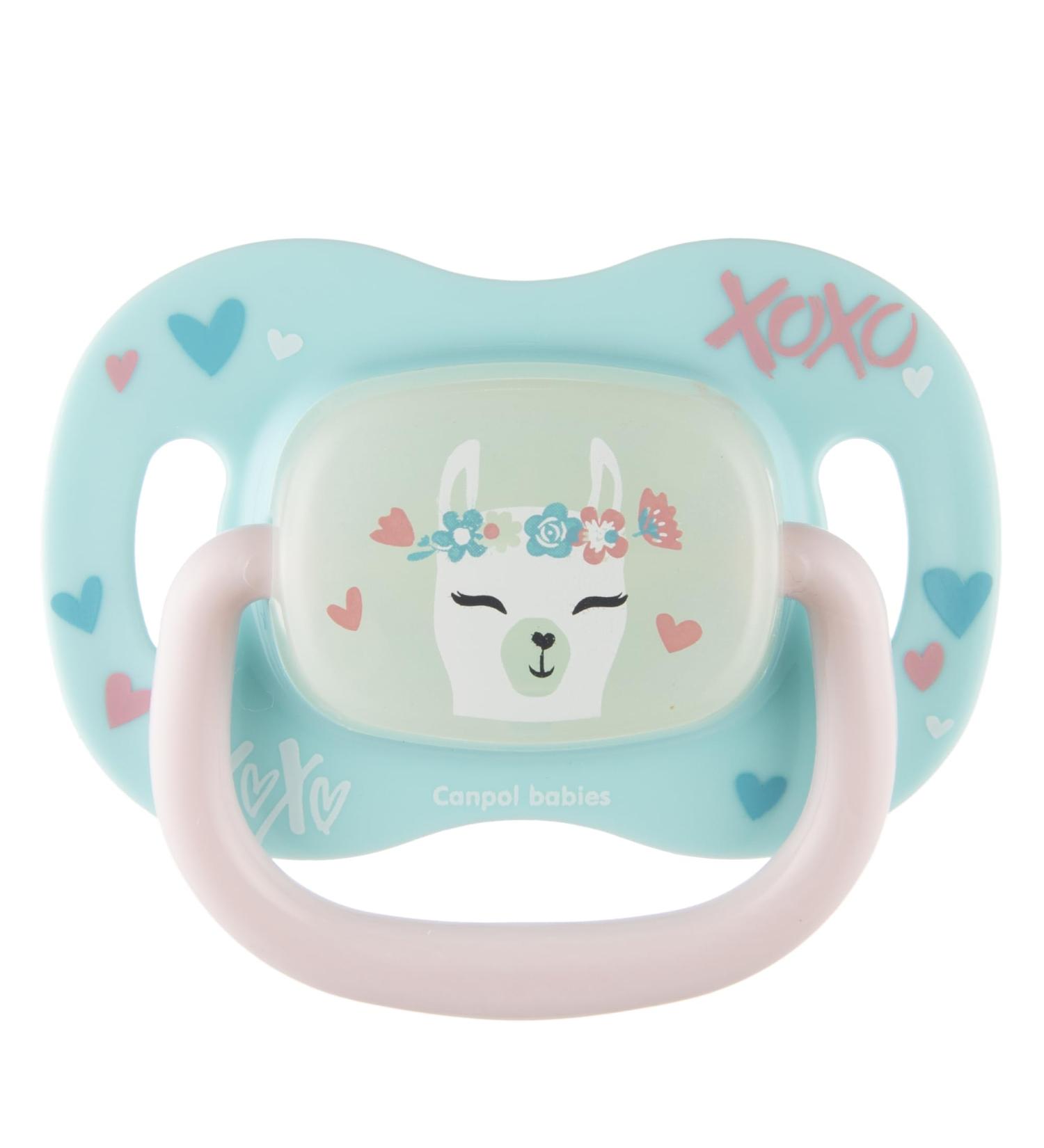 Canpol Babies Silicone Pacifier 6-18m - Symmetrical Exotic-Lama Mint | International Shipping Available - Buy Online on GoSupps.com