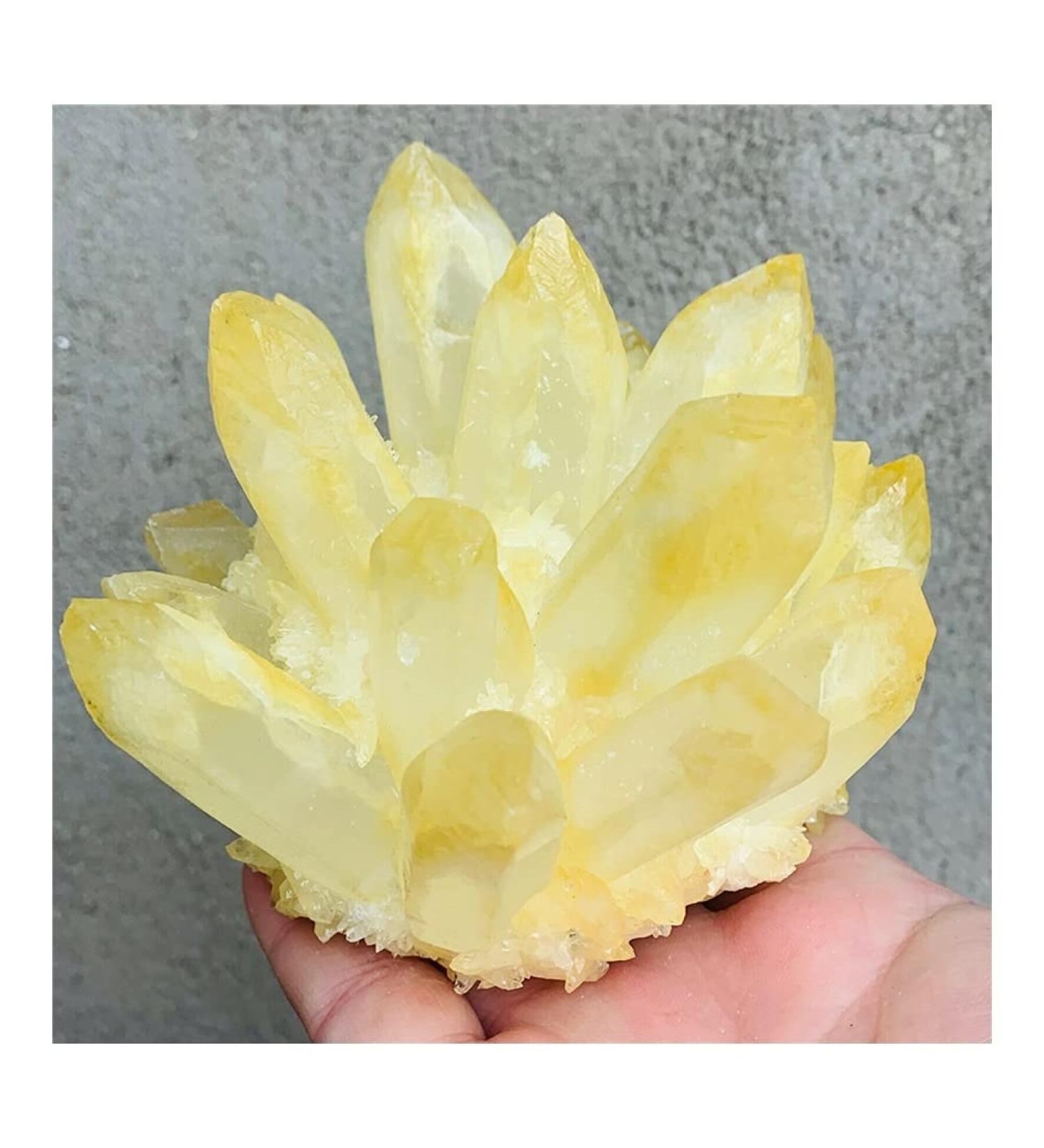 Natural Crystals Quartz Yellow Cluster Freeform Reiki Stone Room Home Office Aquarium Decoration Accessories Gemstone Home Decoration (Size : 700-750g) - Buy Online on GoSupps.com