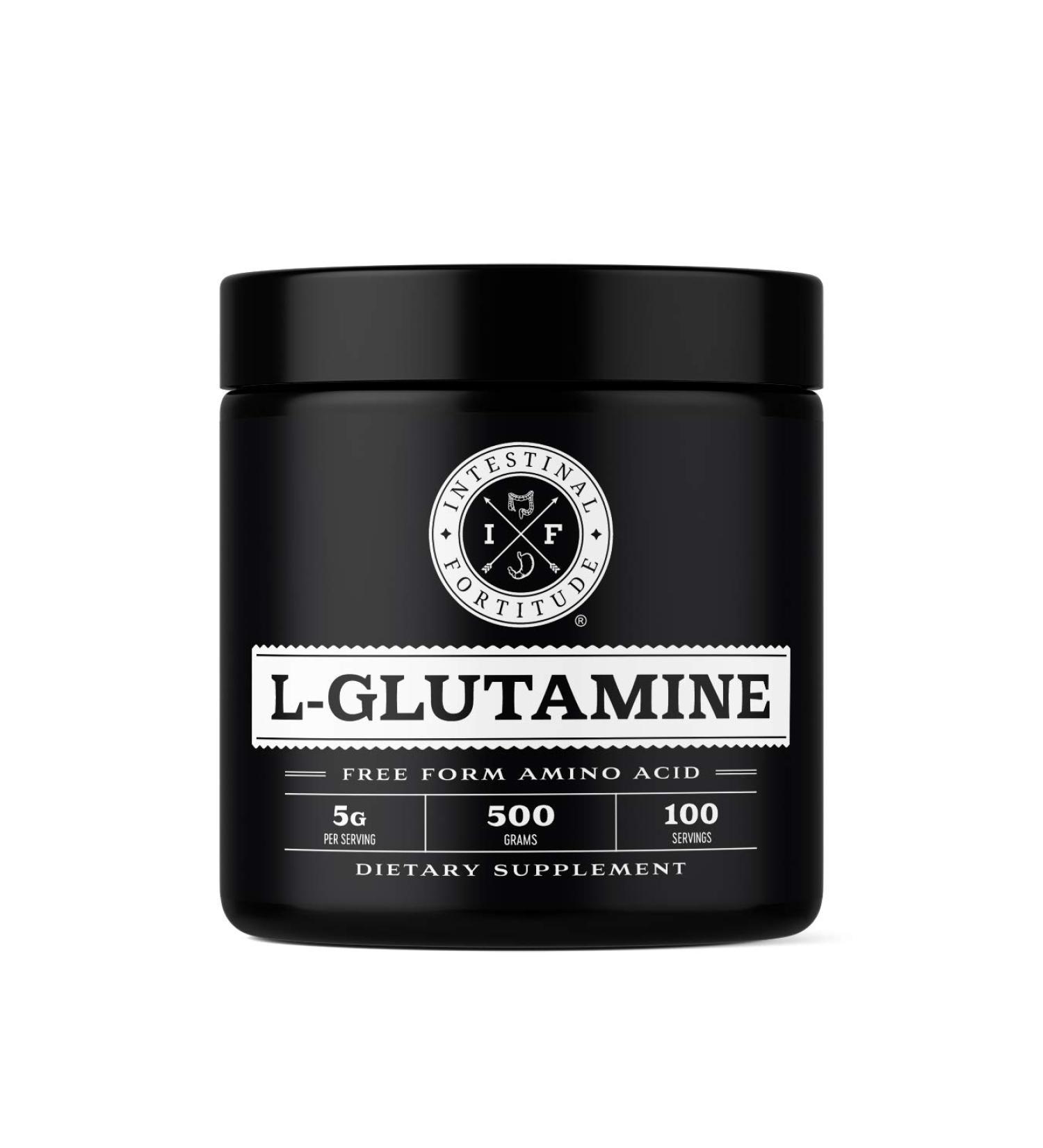 Intestinal Fortitude L Glutamine Powder - 500g - Allergen-Free for Gut Health | Free Form Amino Acid for Leaky Gut, IBD & IBS - 100 Servings - Buy Online on GoSupps.com
