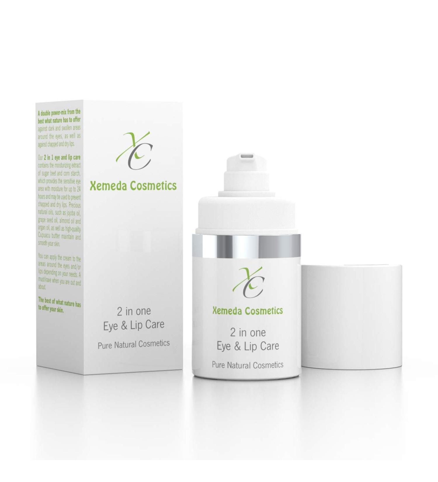 Xemeda Cosmetics 2-in-1 Eye & Lip Care | Anti-Wrinkle Cream for Dark Circles & Dry Lips | Natural German Formula - 15ml - Buy Online on GoSupps.com