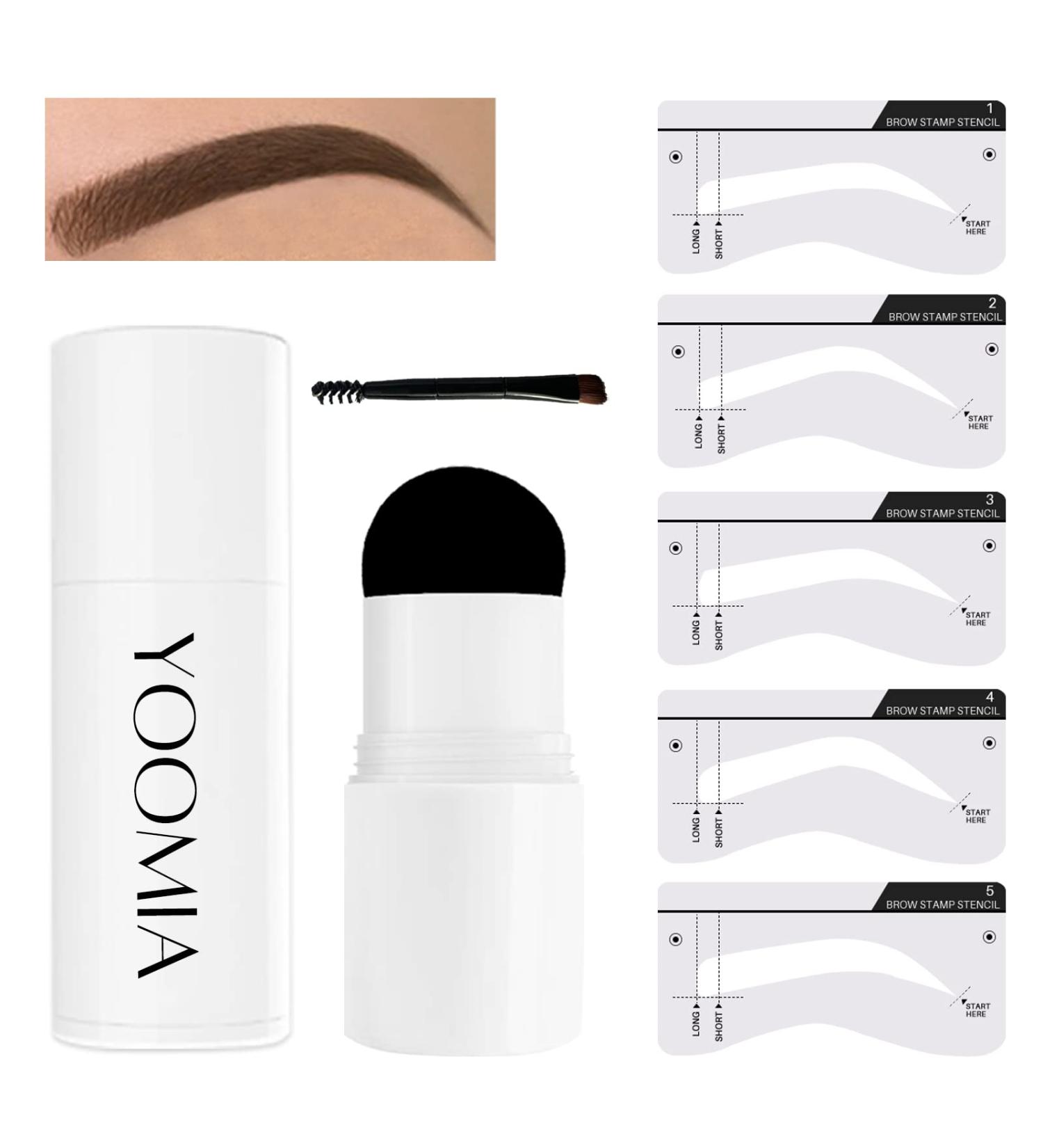 Dark Brown Eyebrow Stamp Stencil Kit - Waterproof Brow Shaping Set - Buy Online on GoSupps.com