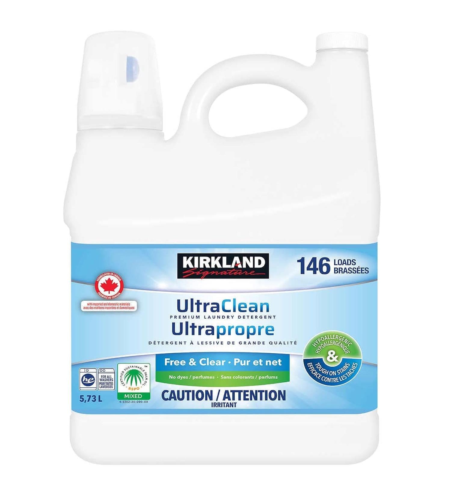 Kirkland Signature Ultra Clean Free and Clear Liquid Laundry Detergent 146 wash Loads