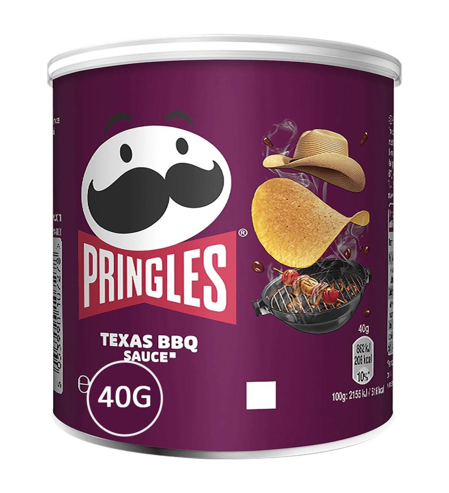 Pringles Crisps Texas BBQ Sauce Flavour 12 x 40g