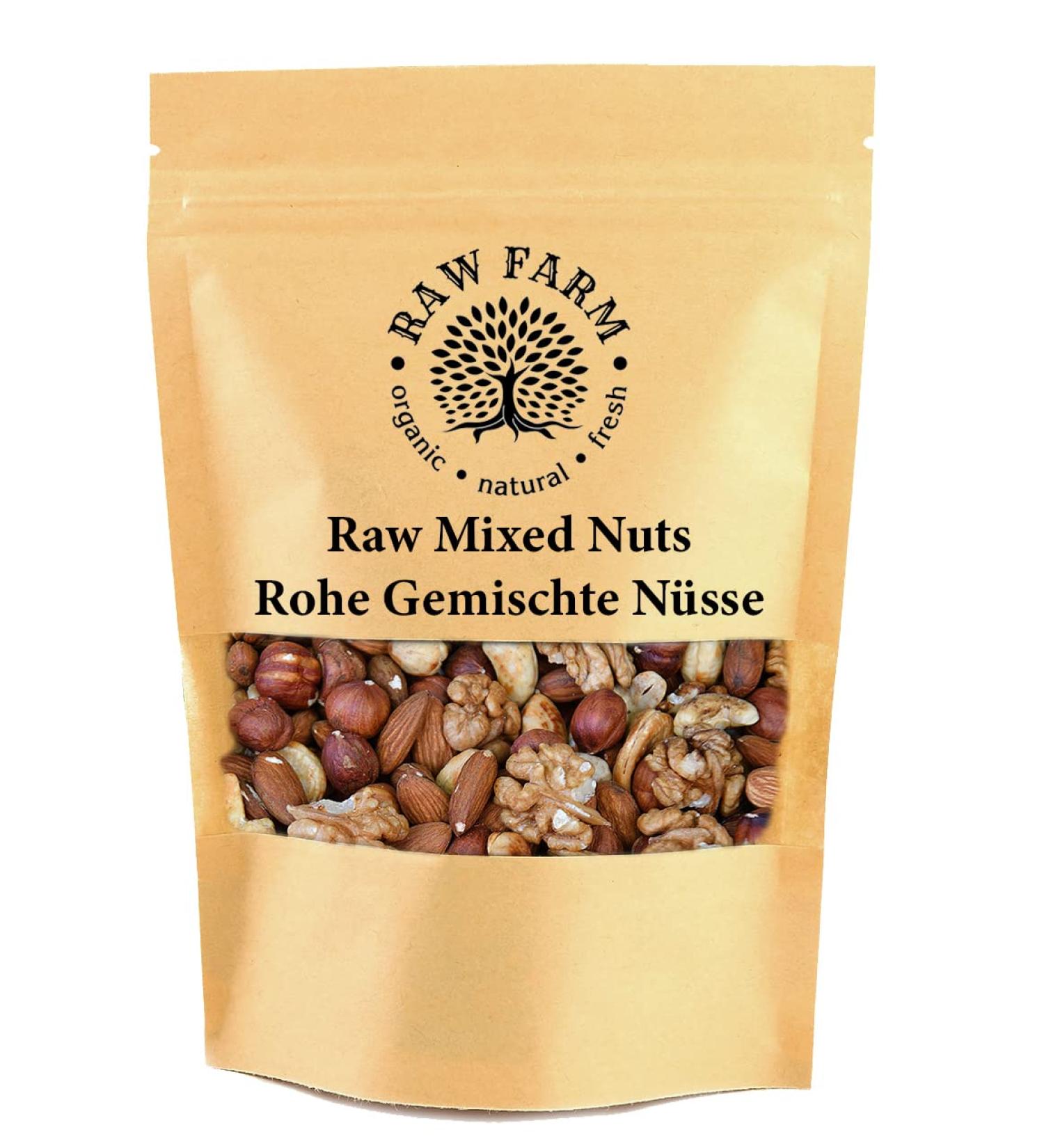 1 kg Raw Mixed Nuts - Hazelnut Almond Cashew Walnut Kernels - Buy Online on GoSupps.com