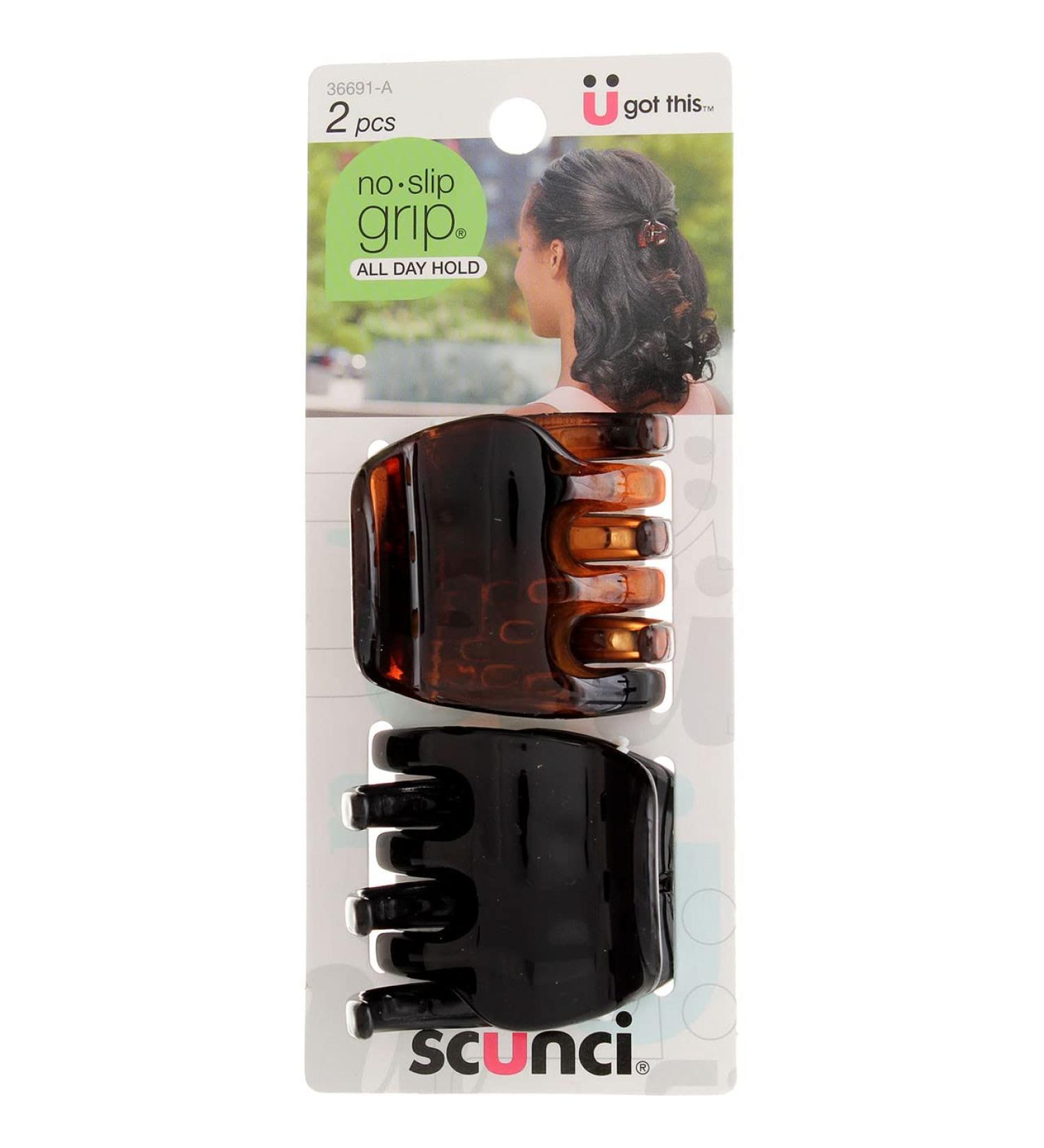 Scunci No Slip Chunky Jaw Clip 2 ea - Pack of 3 (6 Count) - Non-Slip Hair Accessory Set - Buy Online on GoSupps.com
