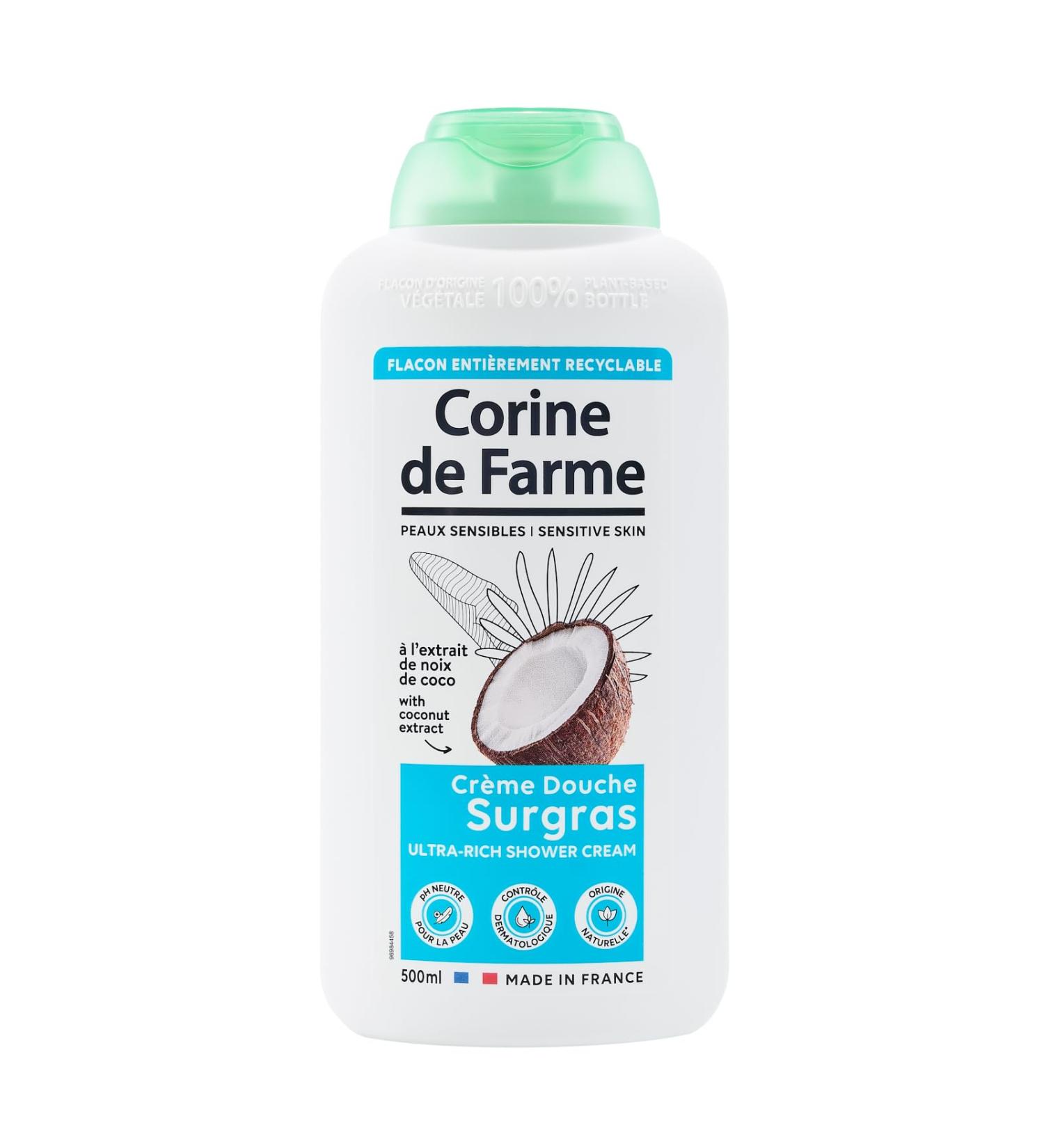 Corine de Farme Corine de Farme - Superfat shower cream with coconut extract - pH neutral of natural origin - Dermatological control - 500 ml