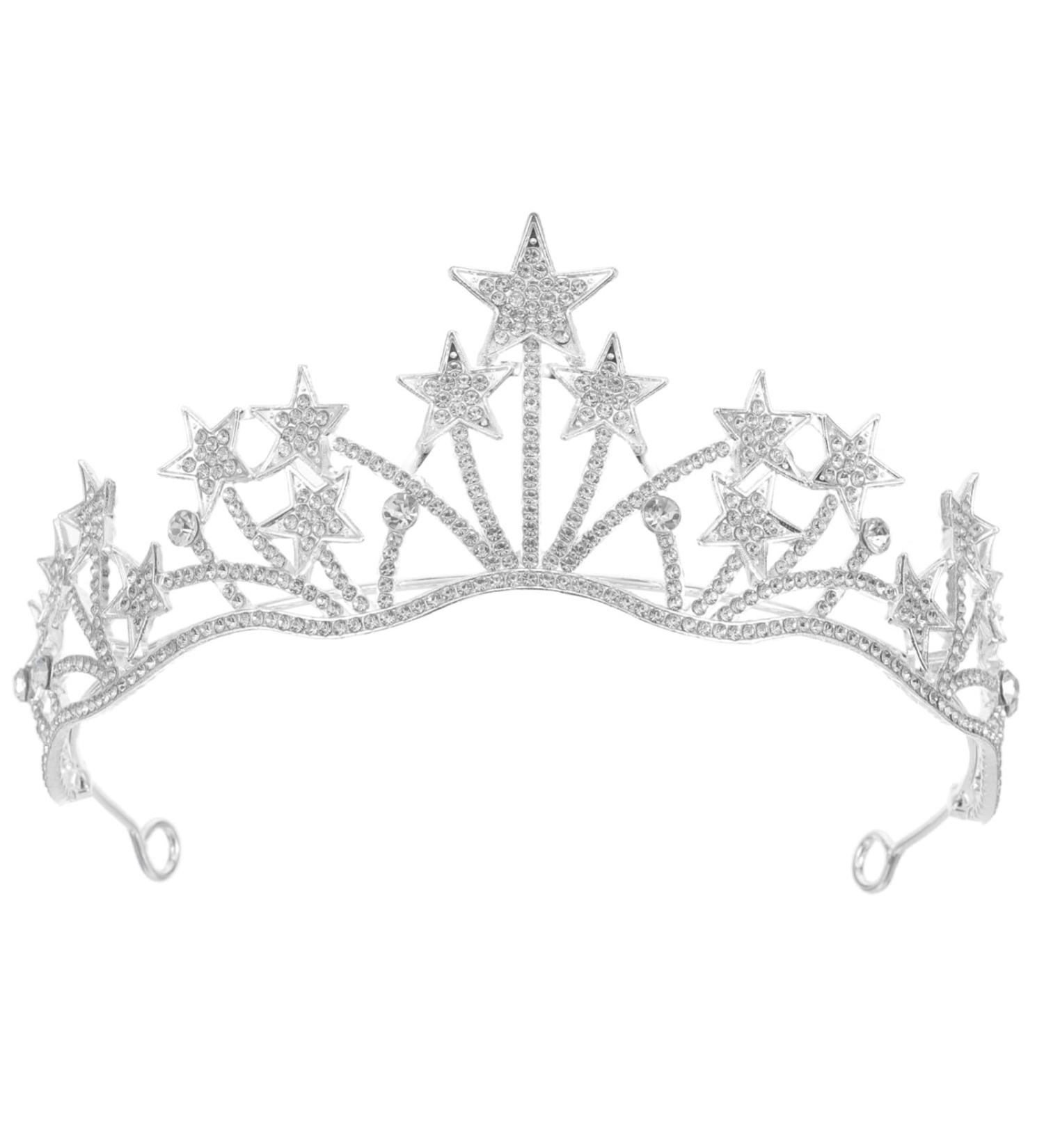Frcolor Crystal Rhinestone Tiara Crown | Star Bridal Wedding & Pageant Queen Headband - Shop Internationally! - Buy Online on GoSupps.com