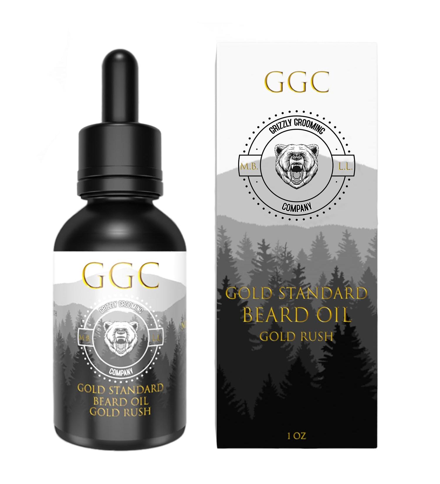 Grizzly Grooming Co. Gold Standard Beard Oil | Argan Jojoba & Almond Oils | Promotes Hair Growth & Reduces Itch | Gold Rush Scent | International Shipping - Buy Online on GoSupps.com