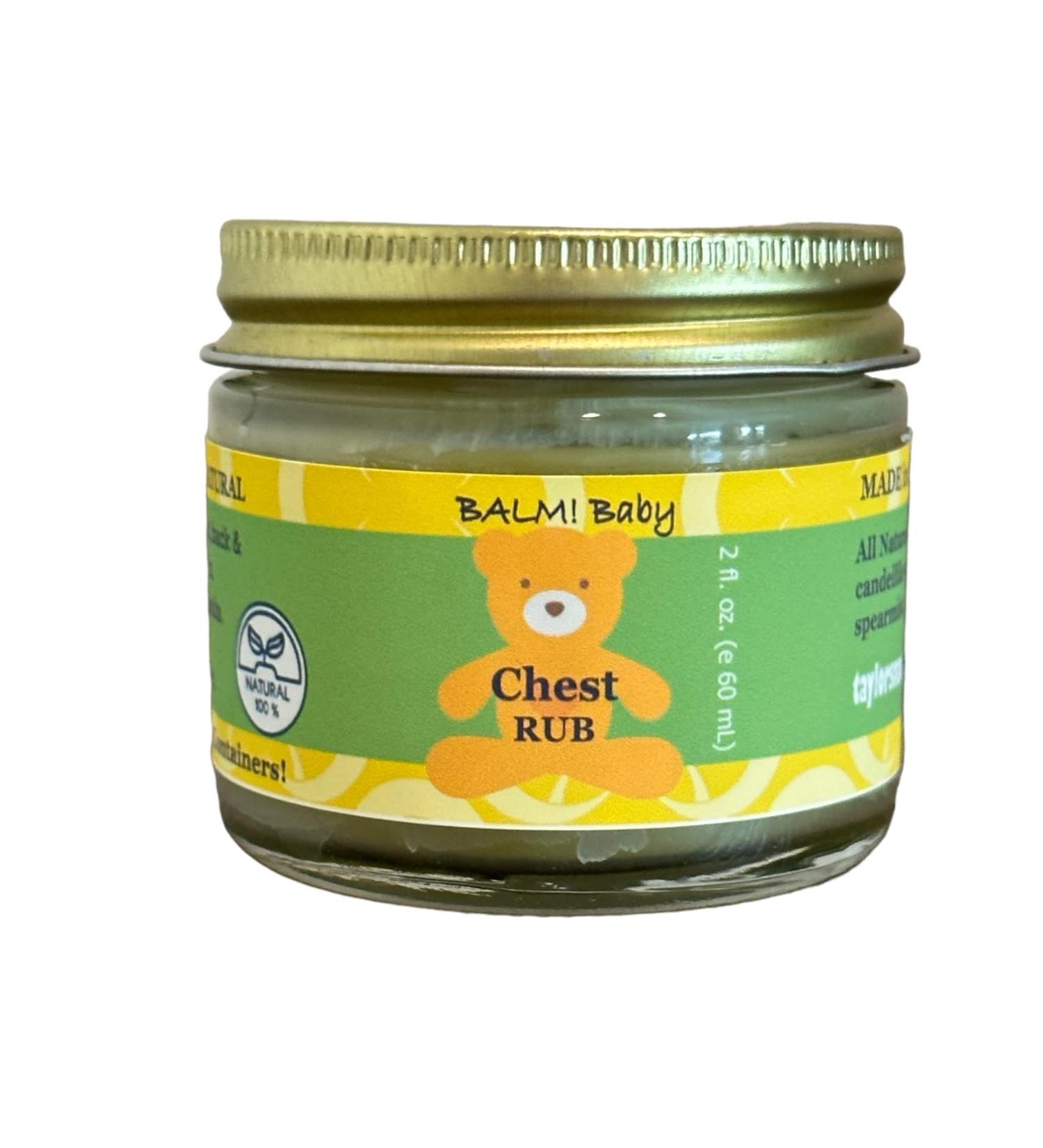 BALM! Baby Chest Rub | Soothing Natural Eucalyptus & Lavender Balm | Petroleum Free | Vegan | Made in USA (2 oz) - Buy Online on GoSupps.com