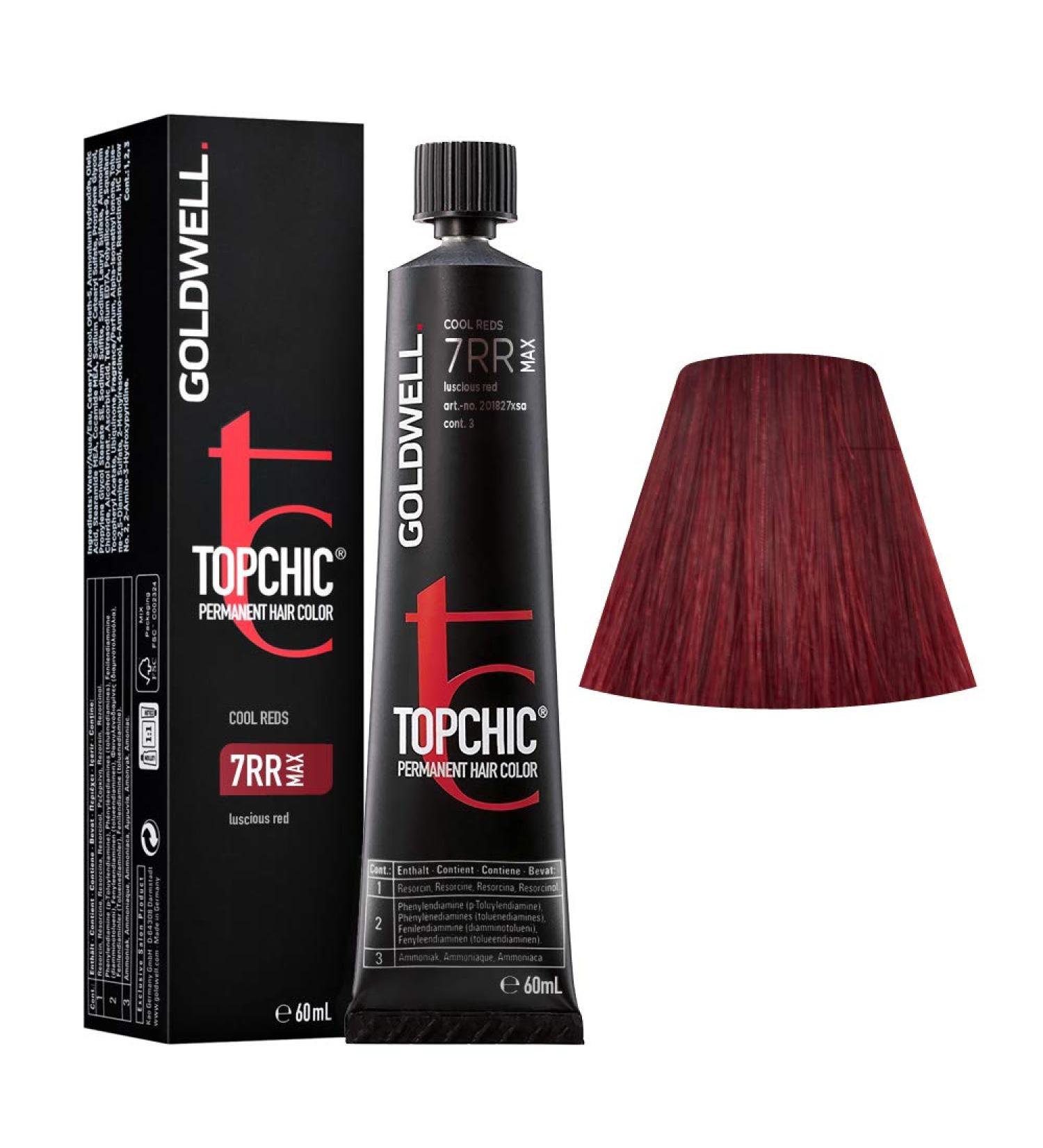 Goldwell Topchic Professional Hair Colour 7RR Max Luscious Red 60 ml