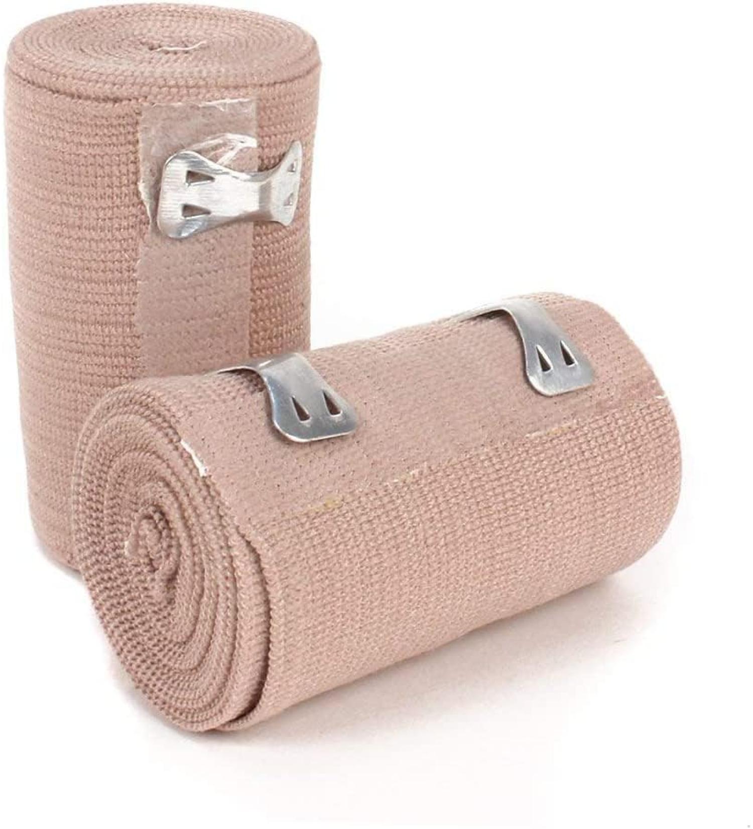 Elastic Bandage Wrap Compression Wrap Hook Emergency Dressings (3" Wide 2 Pack) 2 Pack 3" Wide