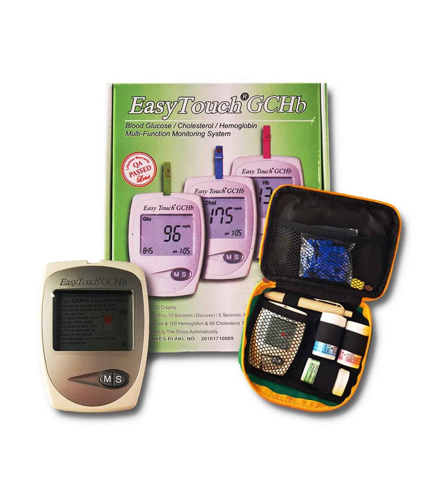 Easytouch 3in1 Glucose Cholesterol Hemoglobin Monitor Device | Test Strips Lancing Device Lancets