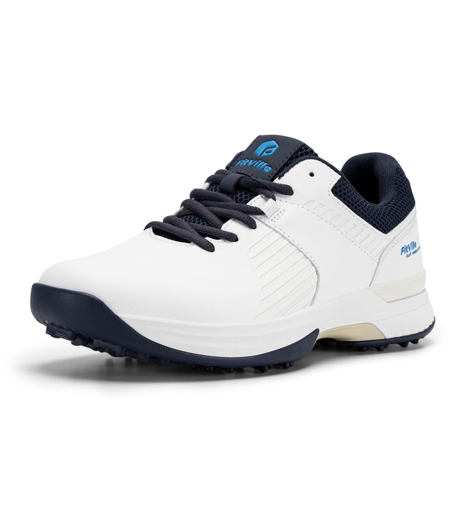 Fitville Men's Speedex Golf Shoes V4 - Lightweight Comfortable Sneakers for Walking & Golf - Breathable Training Shoes in Gray/White - Buy Online on GoSupps.com