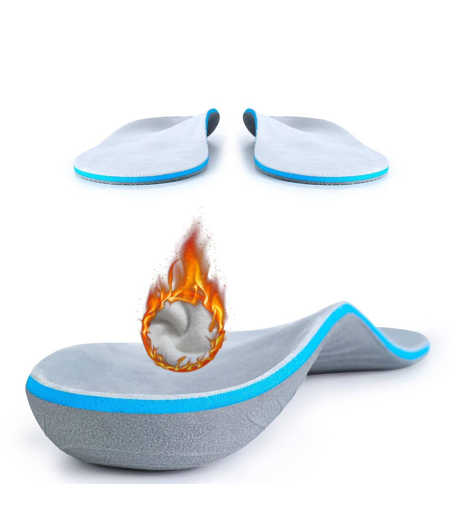 Orthopedic Arch Support Insole for Men and Women - Alleviate Foot Soreness, Flat Feet, Plantar Fasciitis - Ideal for Sports and Work Shoes - Size UK-12 (30.5CM) Grey - Buy Online on GoSupps.com