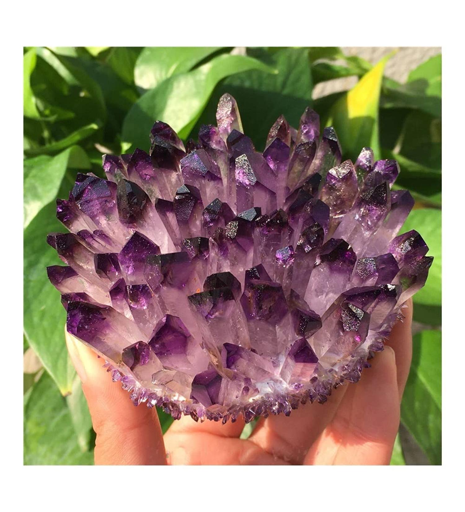 Natural Crystals Quartz Amethust Cluster Freeform Reiki Stones Room Home Office Aquarium Decoration Accessories Gemstone Home Decoration (Size : 400-450g) - Buy Online on GoSupps.com
