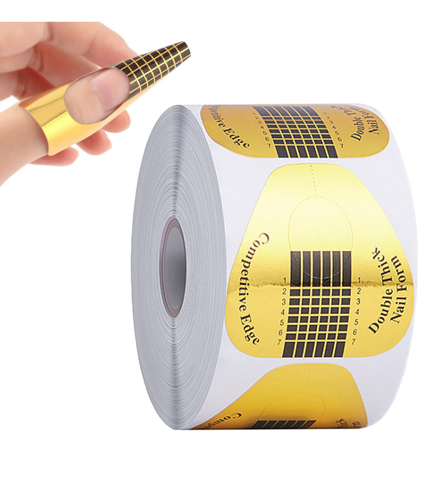LABOTA 500pcs Acrylic Nail Forms - Gold Horseshoe Tips for Acrylic & UV Gel Extensions - Buy Online on GoSupps.com