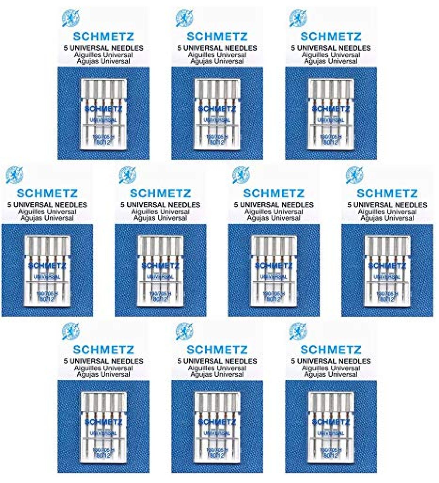 Schmetz Universal Sewing Machine Needles - Size 80/12 - Pack of 10 Cards - Buy Online on GoSupps.com