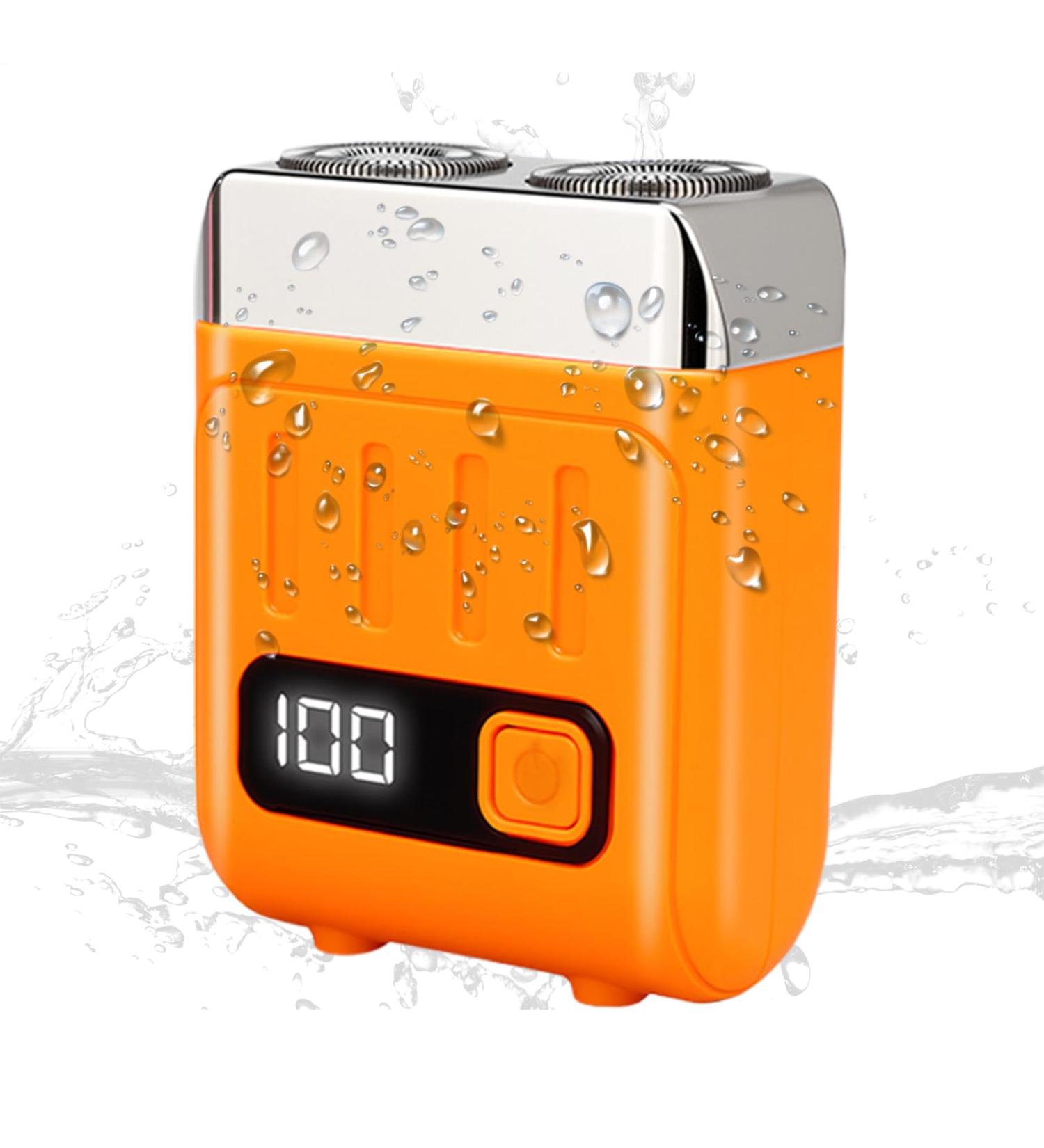 Rasoirs Pour Hommes | Rasoir Double T te Rechargeable | Petits Rasoirs Pour Hommes Pour Maison Voiture Voyage H tel Ext rieur Int rieur Salle De Bain Vacances Argent Orange - Buy Online on GoSupps.com