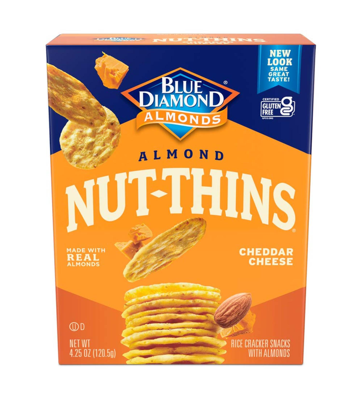 Buy Blue Diamond Almond Nut Thins Cheddar Cheese 4.25 Oz - Gluten-Free Snack - Buy Online on GoSupps.com