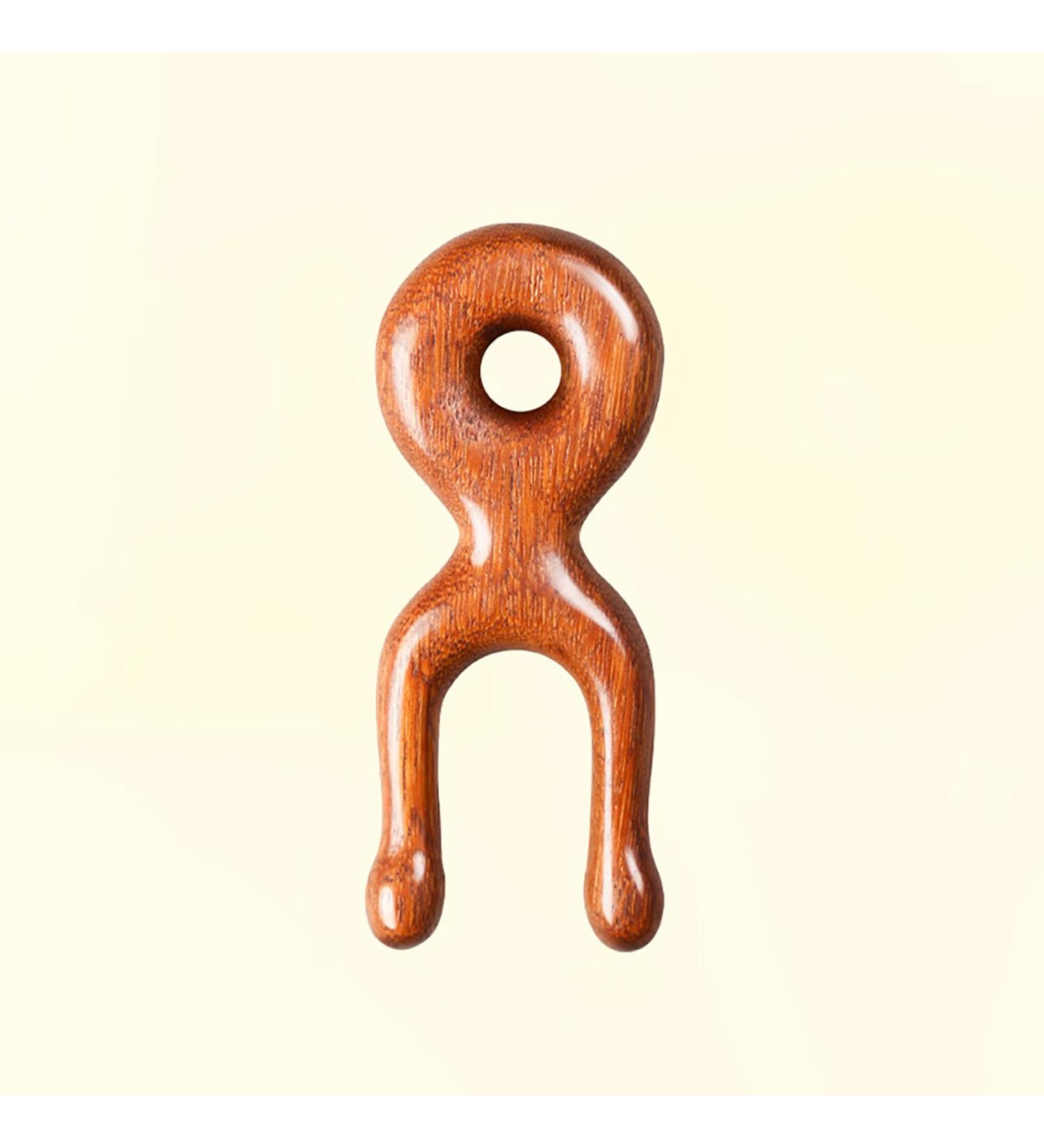 Sandalwood Nose Gua Sha Massage Tool | Antistatic Acupoint Face & Hand Massage Device for Nose Lifting - Buy Online on GoSupps.com