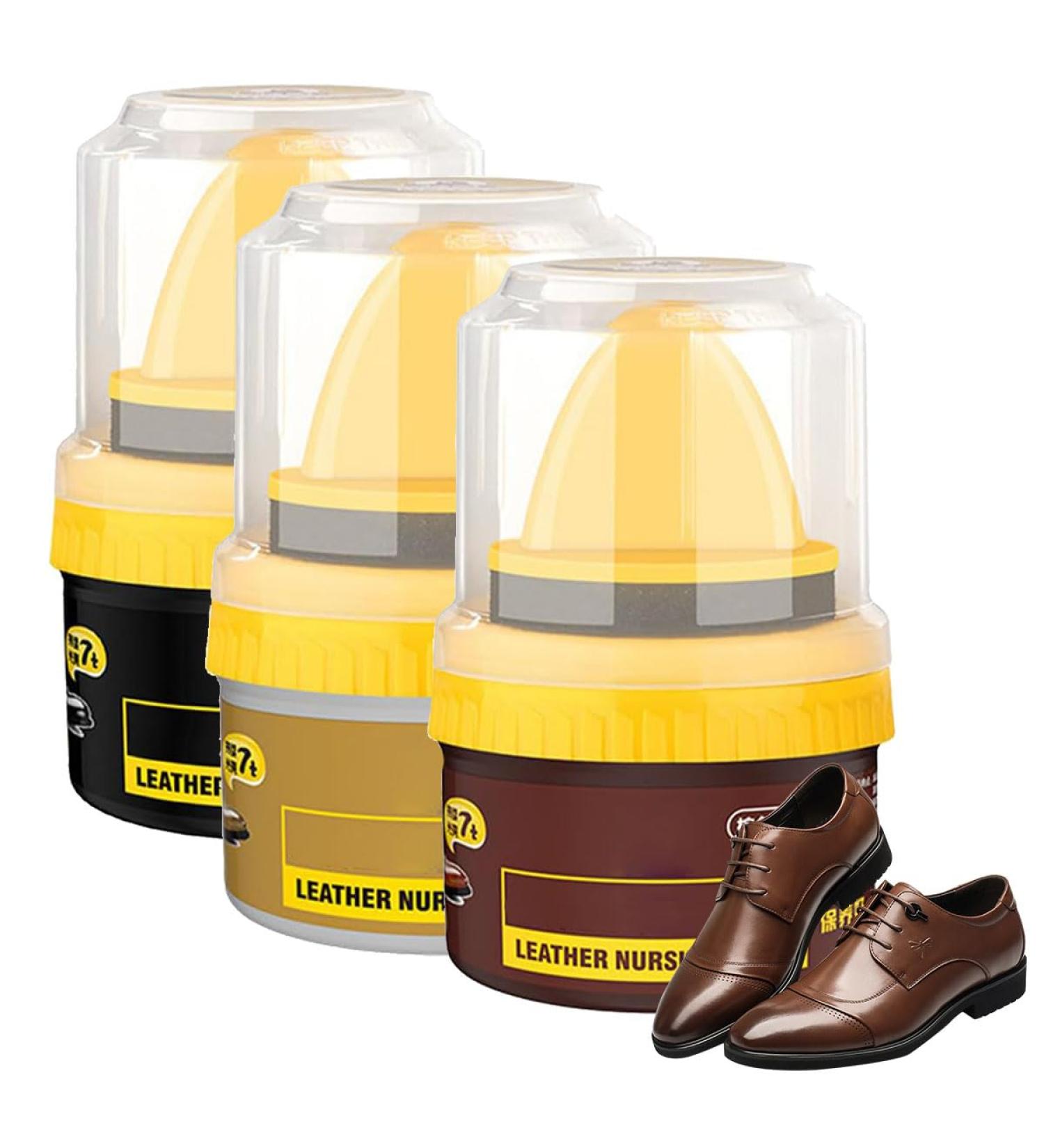 AQWAL Leather Repair Cream Liquid Shoe Polish Cream Shoe Polish Shoe Care Shoe Cream With Sponge Applicator Protects Leather From Scuffs And Scratches Best For All Kind Of Leather Surfaces Mix - Buy Online on GoSupps.com
