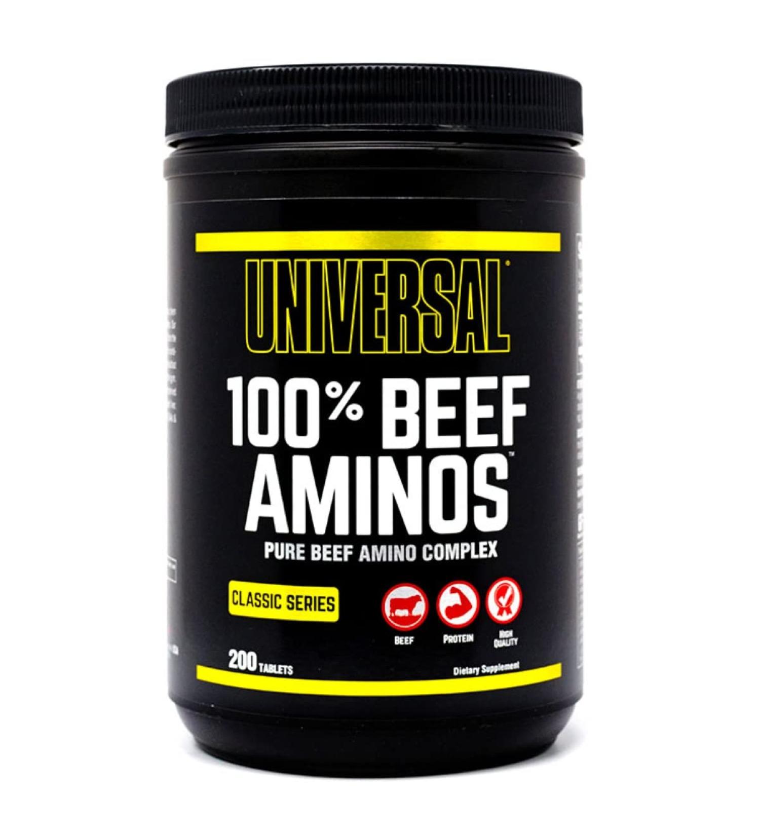 Universal Beef Aminos Tablets | 100% Pure Beef Protein Complex with EAAs & BCAAs | 66 Servings of Desiccated Argentine Beef Liver - Buy Online on GoSupps.com