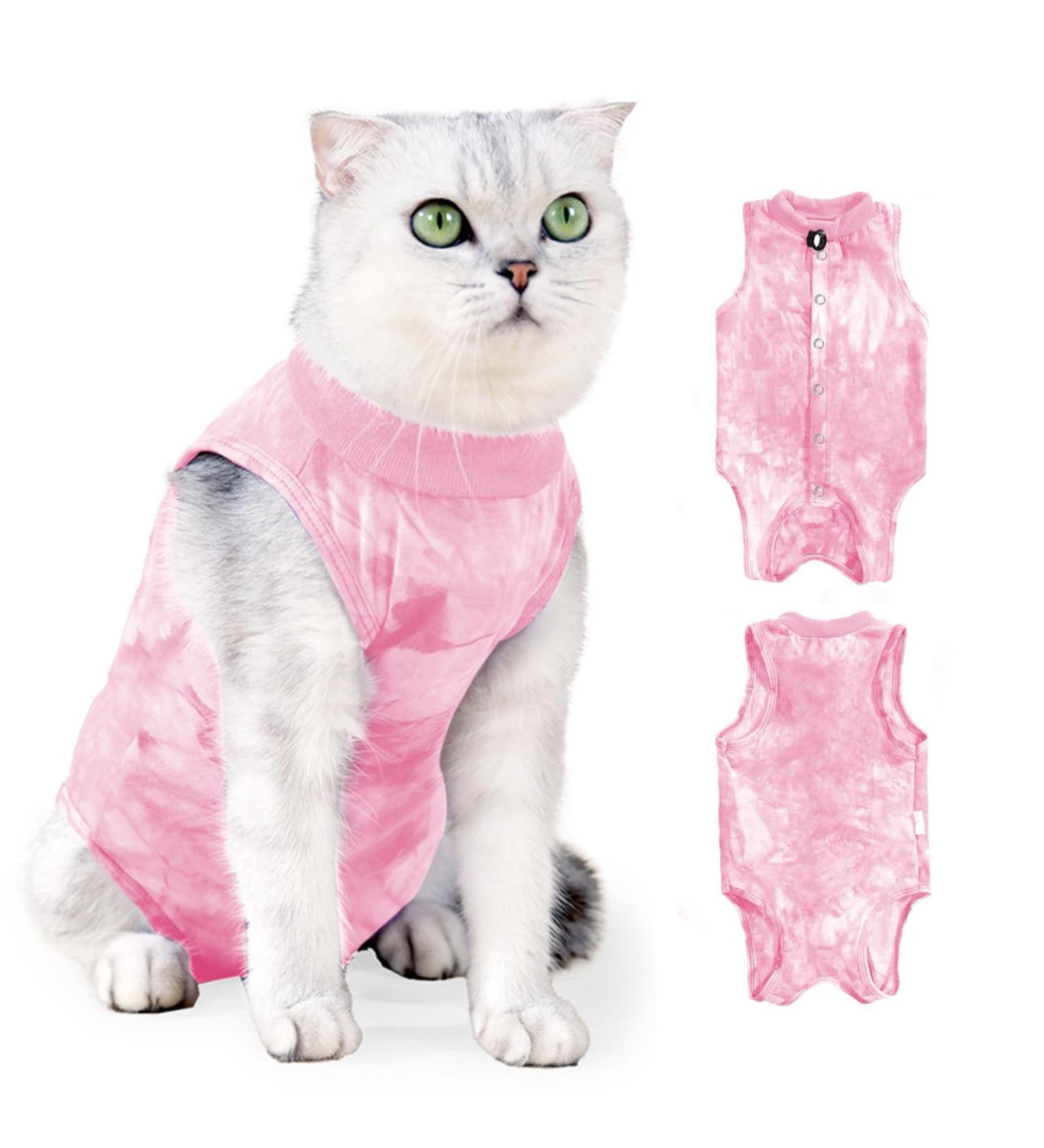 Yoolhamy Katzenbody: Post-Op Recovery Suit for Cats | Safe Alternative to E-Collars | Pink | Ideal for Castration & Abdominal Wounds - Buy Online on GoSupps.com