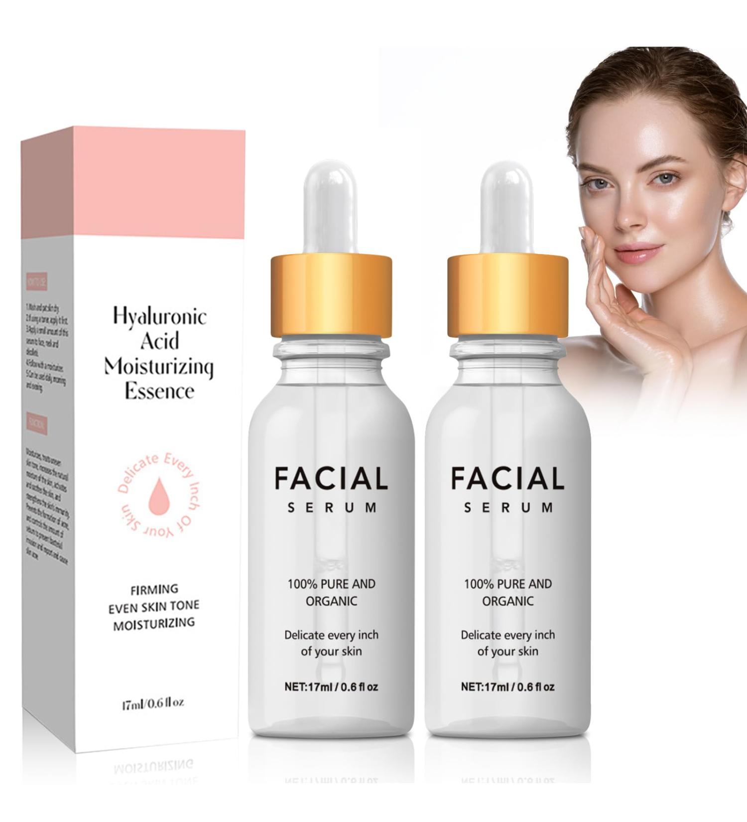 Hyaluron serum for men and women hyaluronic acid serum for the face with antiwrinkle active ingredients hyaluronic acid facial serum moisturizing serum 17 ml x 2 pieces - Buy Online on GoSupps.com