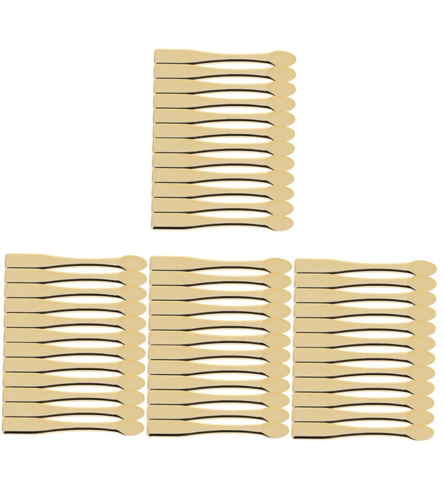 Hemoton 48 pcs mini spatula for cosmetics cosmetics applicator cosmetics spatula abs 6.00X0.70X0.70CMx4pcs Goldenx4pcs - Buy Online on GoSupps.com