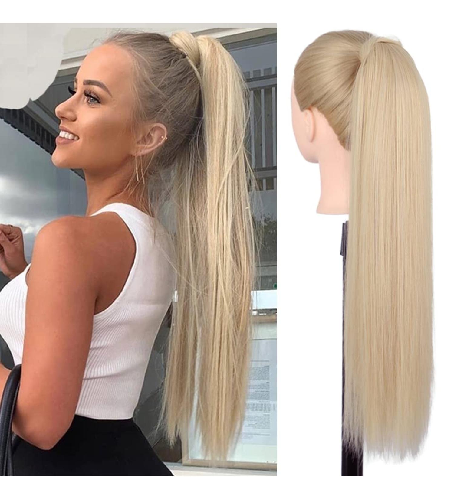 Ponytail Extensions Clip in Hair Part Power Extension Blond Lang Glond Hair Extension Extension Art Hair Natural Pop Magic Paste Wround Ponytail Hairpiecm 24/613 081f 70cm/28Zoll 24/613#