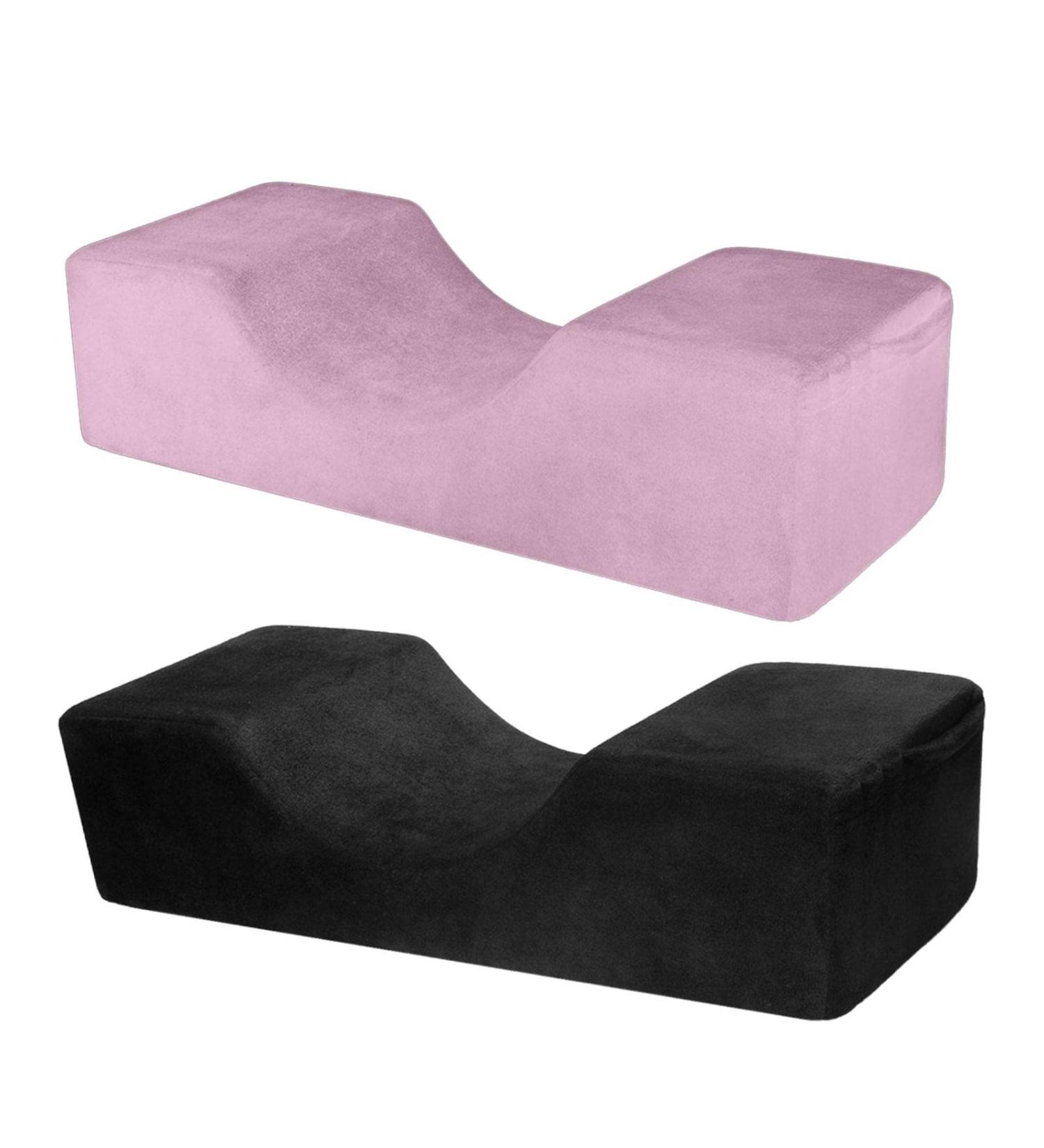 1/2 Eyelash Extension Pillow - Lash Extension Pillow Comfortable Foam Head Support | U-Shaped Pillow with Reliable and Soft | Washable Beauty Tool for Home Spa and Salon Supplies 1pc Pink