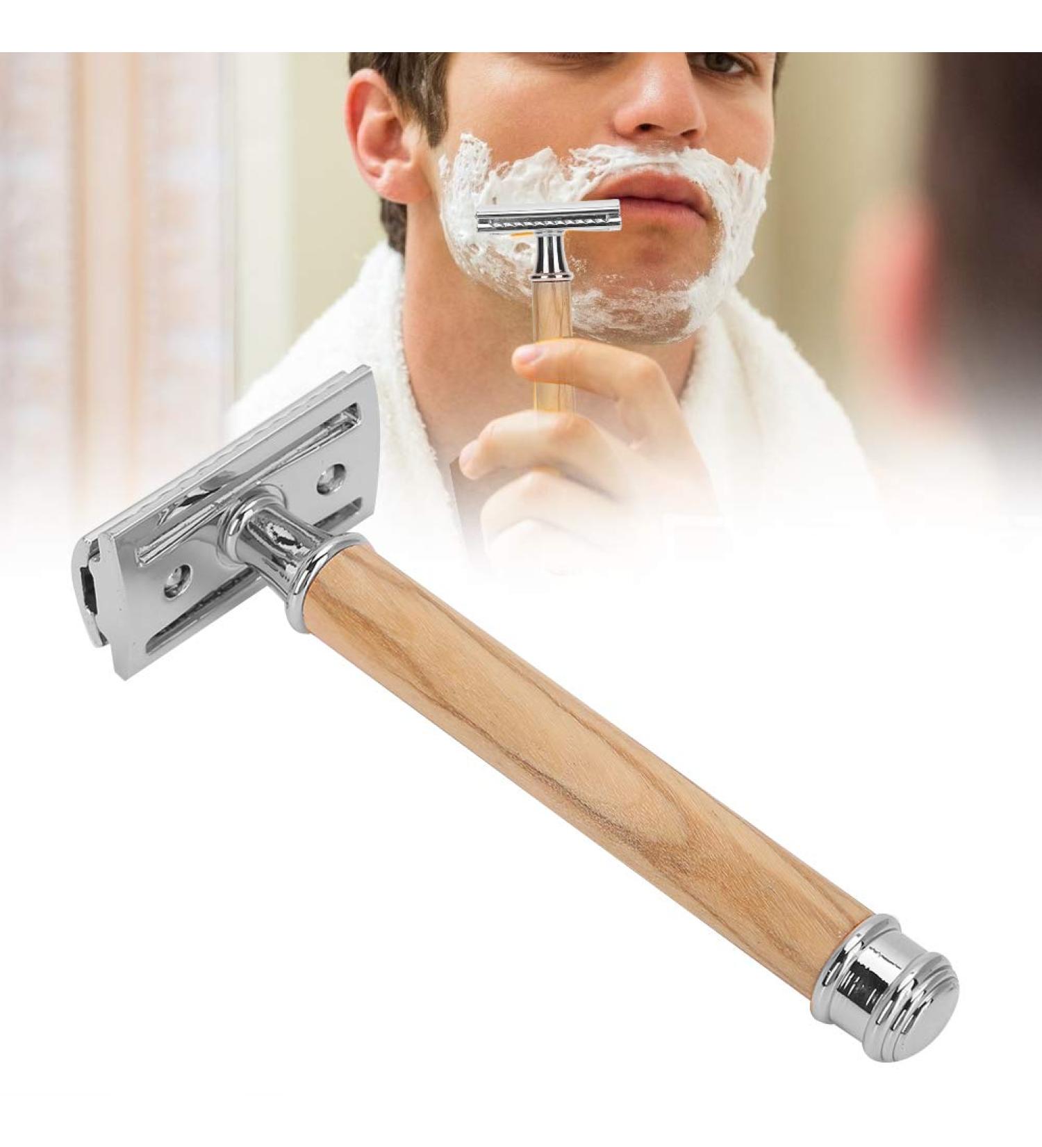 Men's Double-Sided Blade Head Shaver - Portable Silver Razor for Face & Body Care | International Shipping Available - Buy Online on GoSupps.com