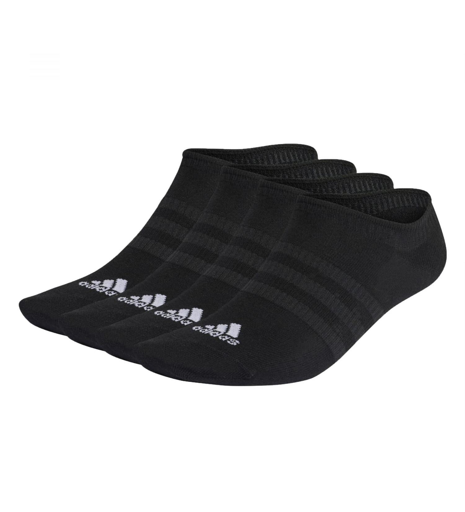 adidas Unisex Thin And Light No-show Socks 3 Pairs Sneaker Socks M Black/White