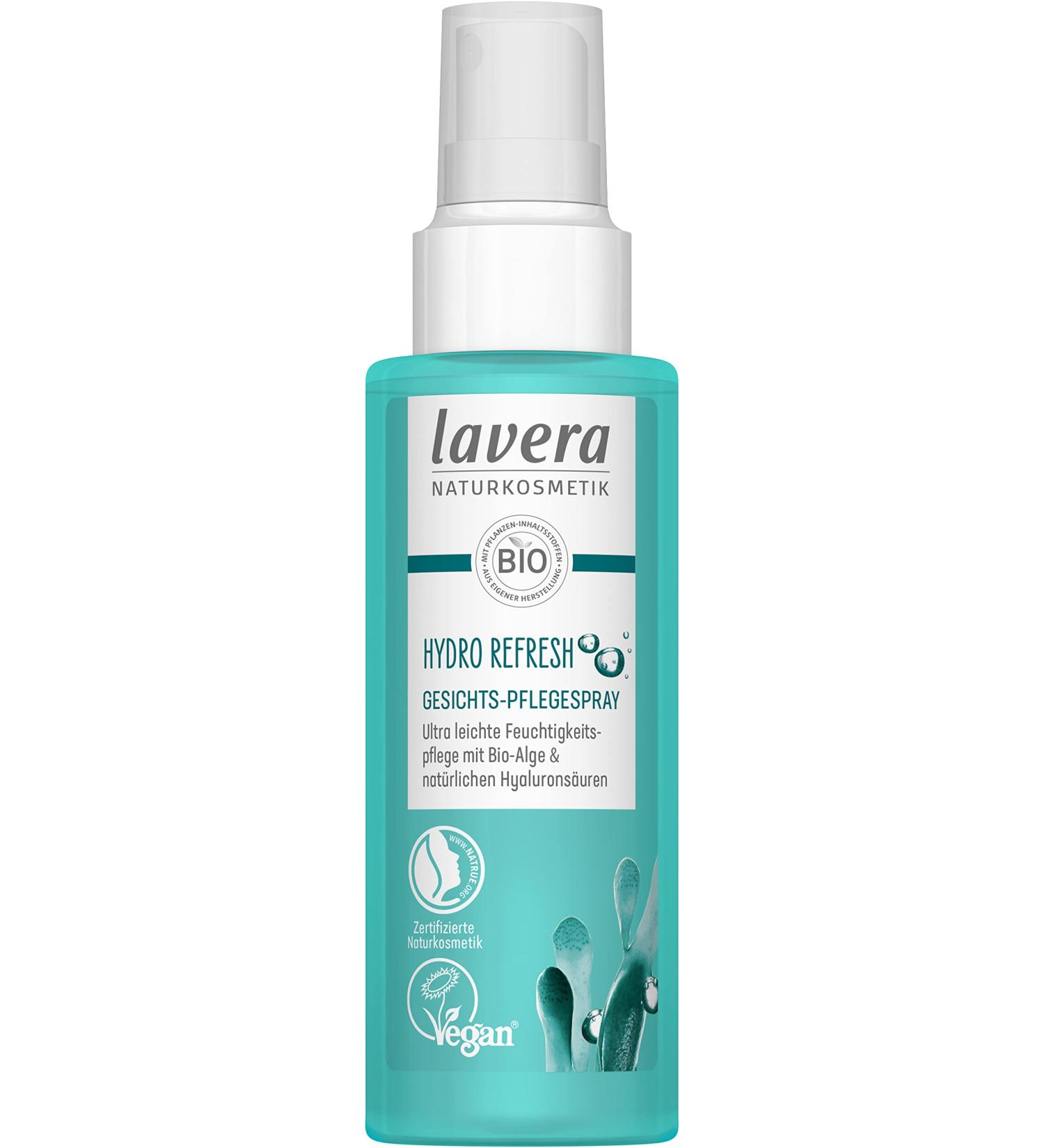 Lavera Hydro Refresh Facial Care Spray 100ml - Vegan Natural Cosmetics with Algae & Hyaluronic Acid for Relaxed Skin - Buy Online on GoSupps.com