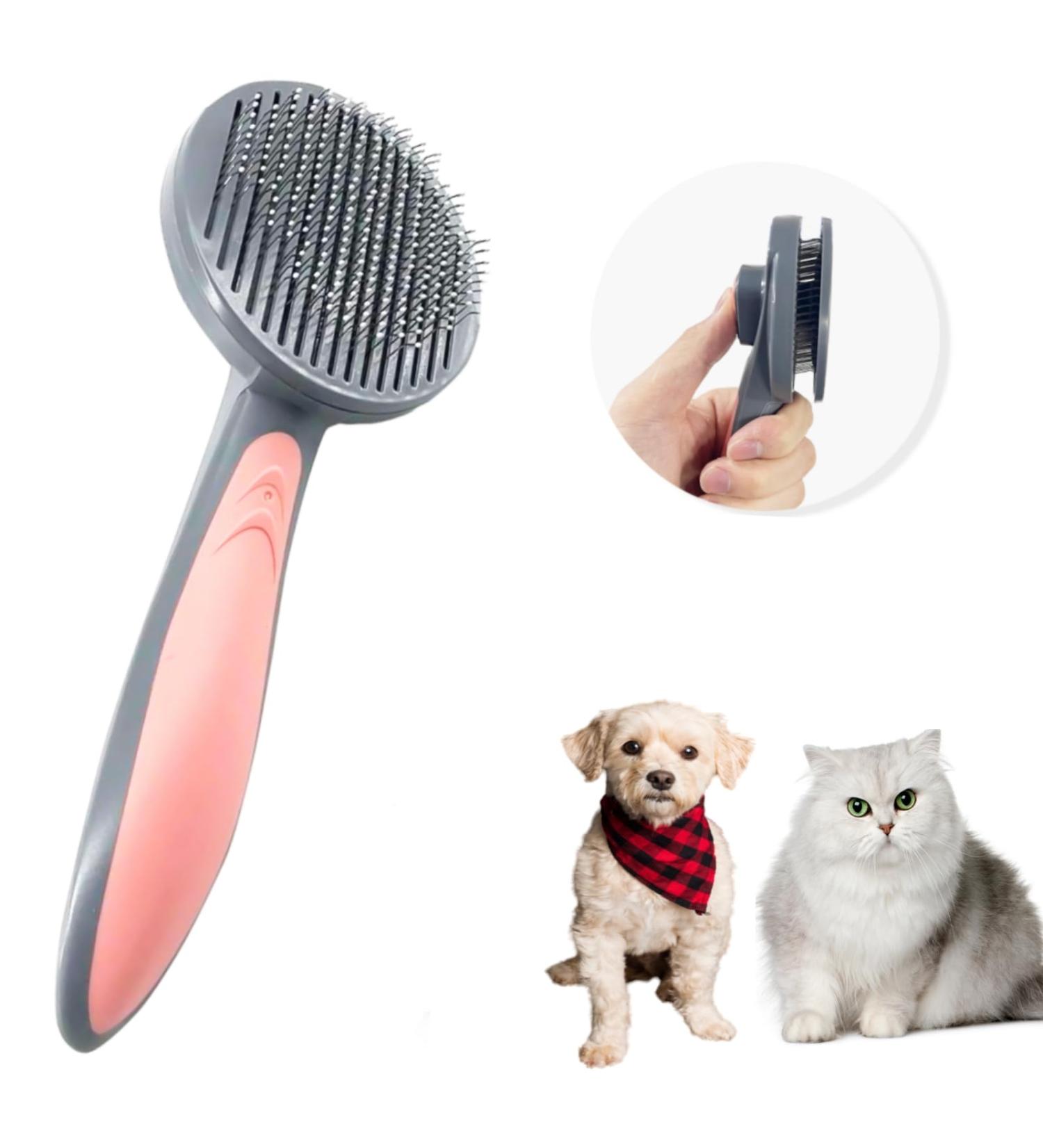Willight Self-Cleaning Pet Brush for Dogs & Cats - Long & Short Hair - Pet Care Tool for Undercoat Removal - Pink - Buy Online on GoSupps.com