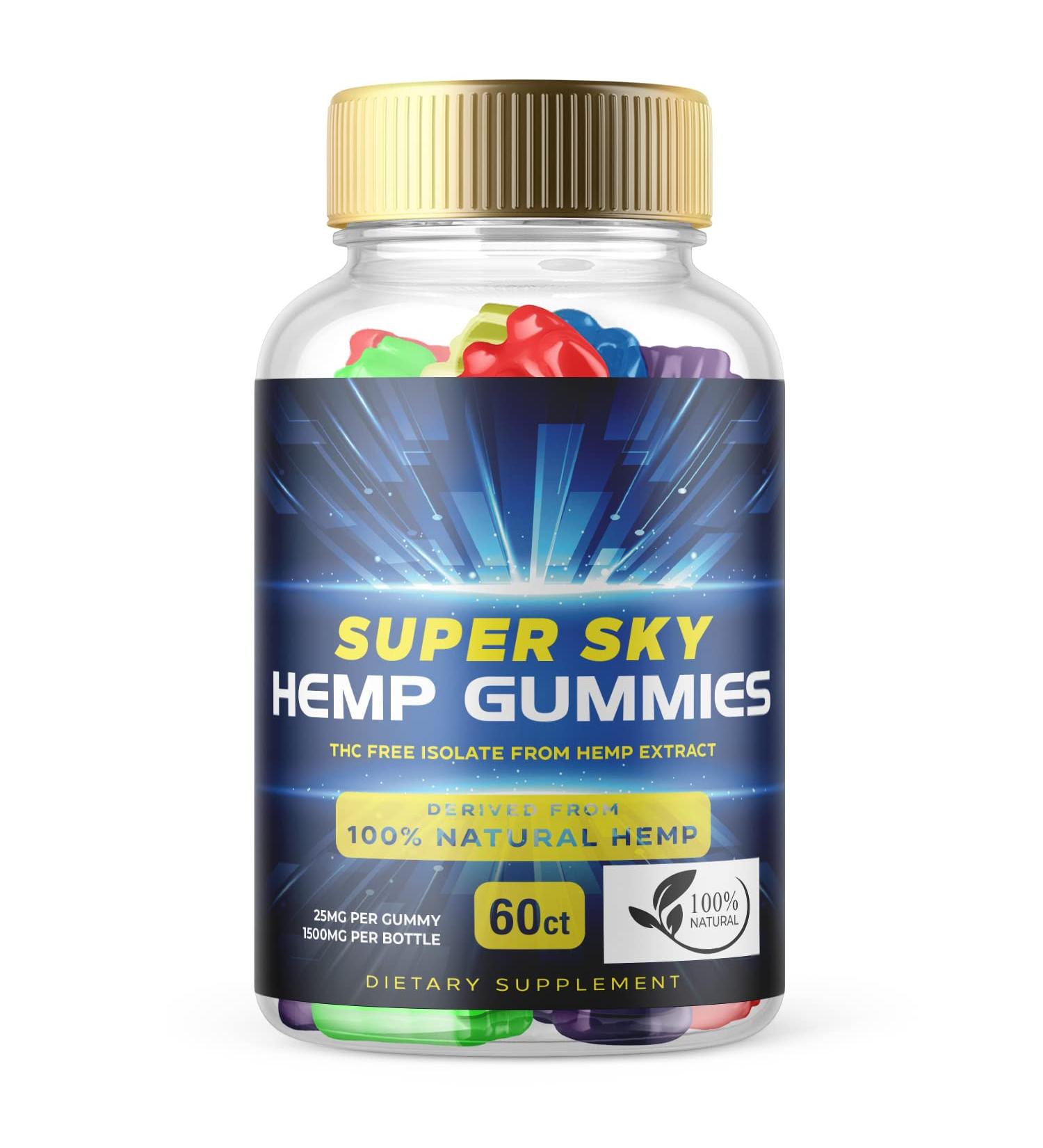 Super Sky Hemp Gummies - Hemp Extract Multivitamin Supplement (1 Pack) - Buy Online on GoSupps.com