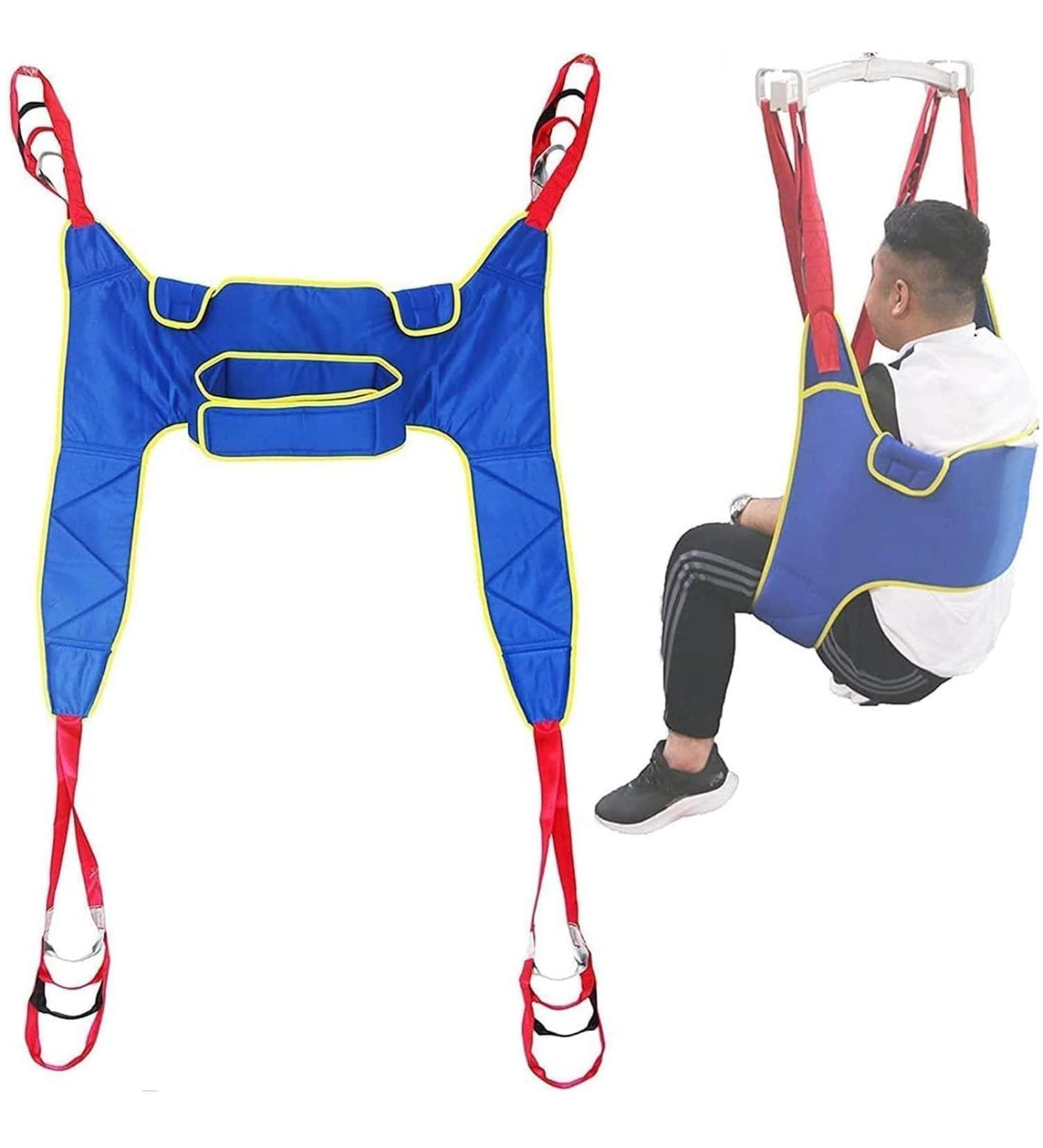 Patient Lifting Slings Patient Hoist Sling Stair Transfer Belt U Lift Sling Patient Lift Slings Four Point Support Shower Sling Toileting Lift Sling for Elderly Disabled People Medium - Buy Online on GoSupps.com