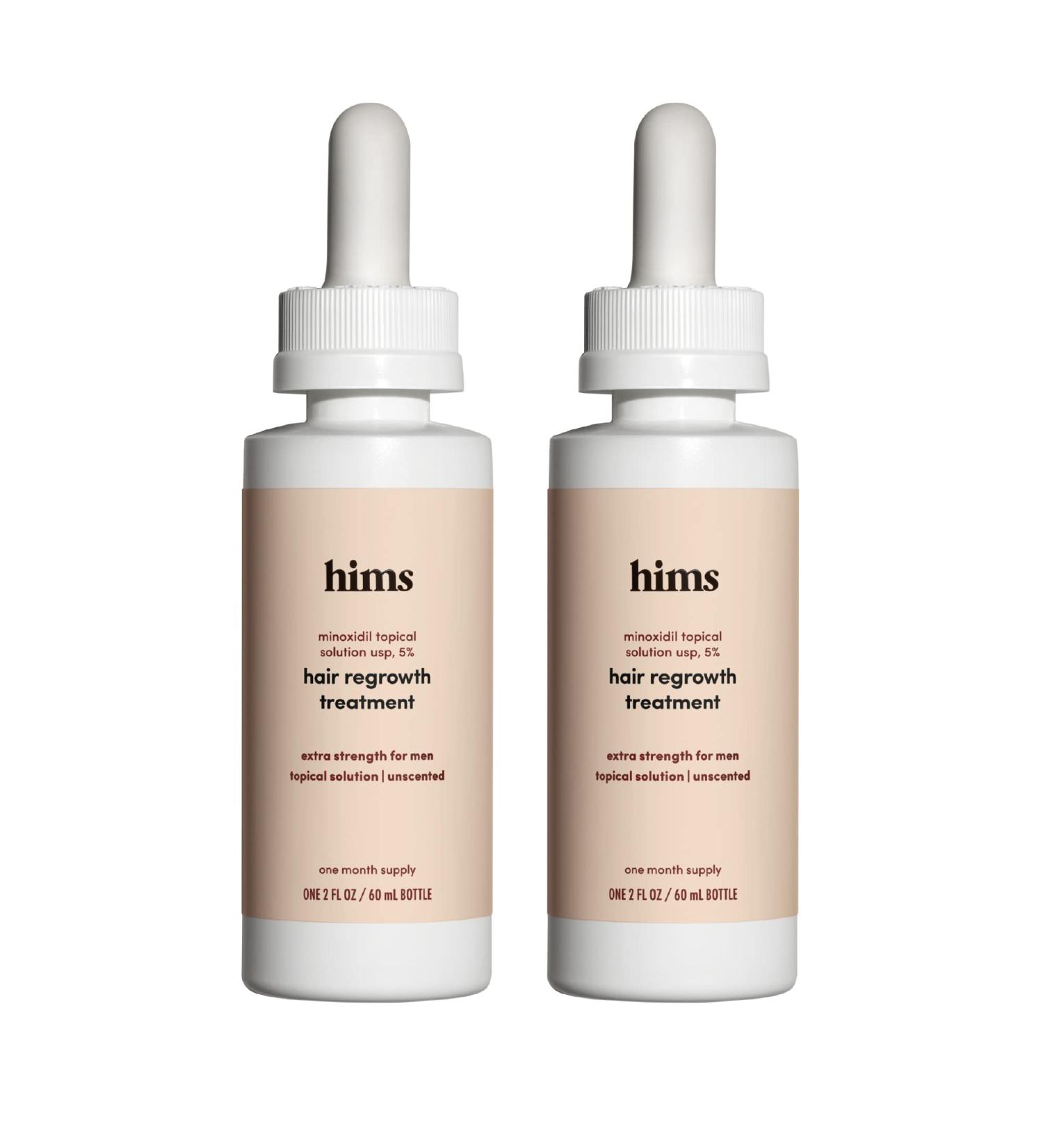 hims Extra Strength Hair Regrowth Treatment for Men - 5% Minoxidil Solution - 2 Pack - Buy Online on GoSupps.com