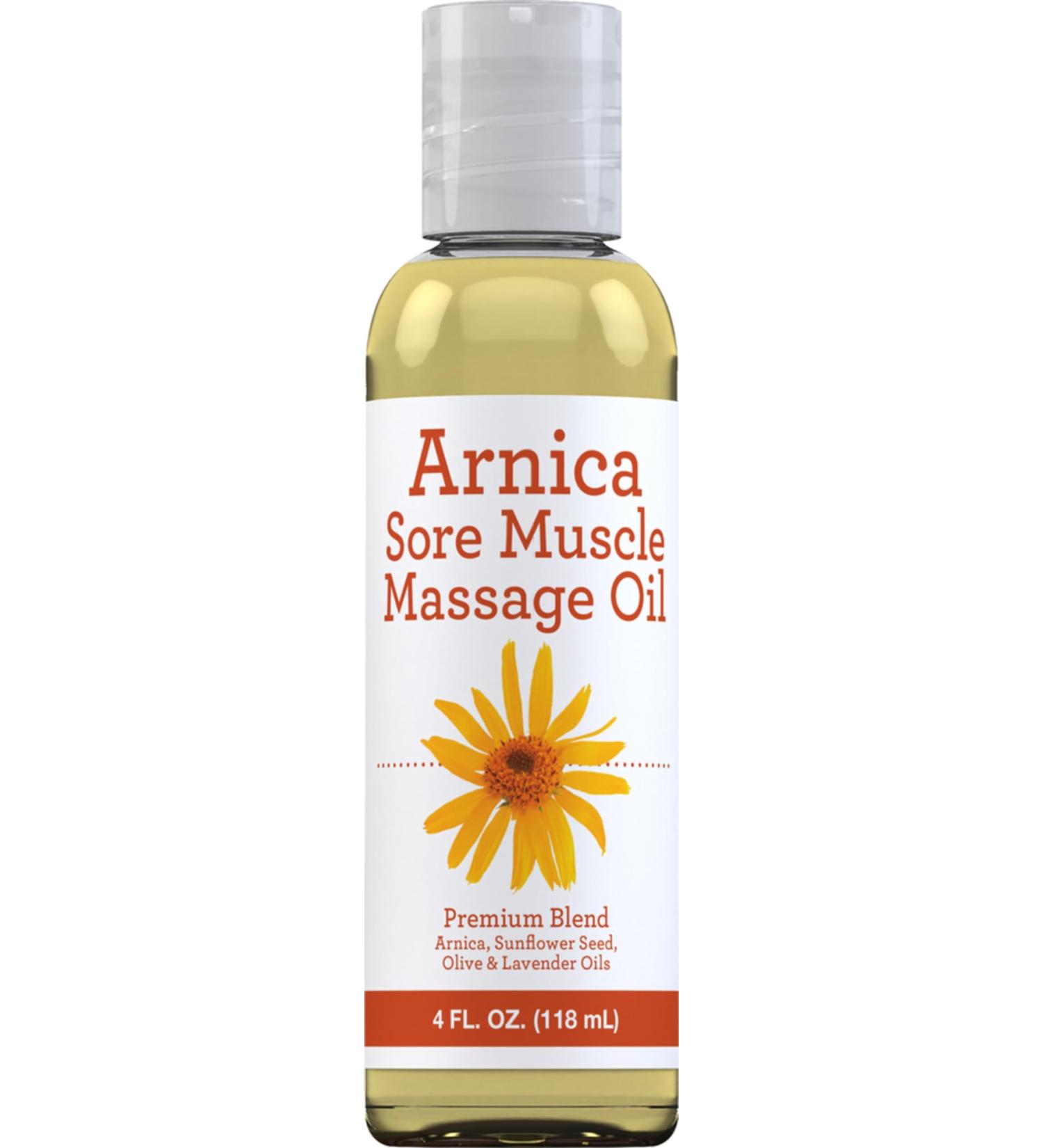 Piping Rock Arnica Massage Oil 4 fl oz | Soothe Sore Muscles | Premium Massage Therapy Oil - International Shipping Available - Buy Online on GoSupps.com