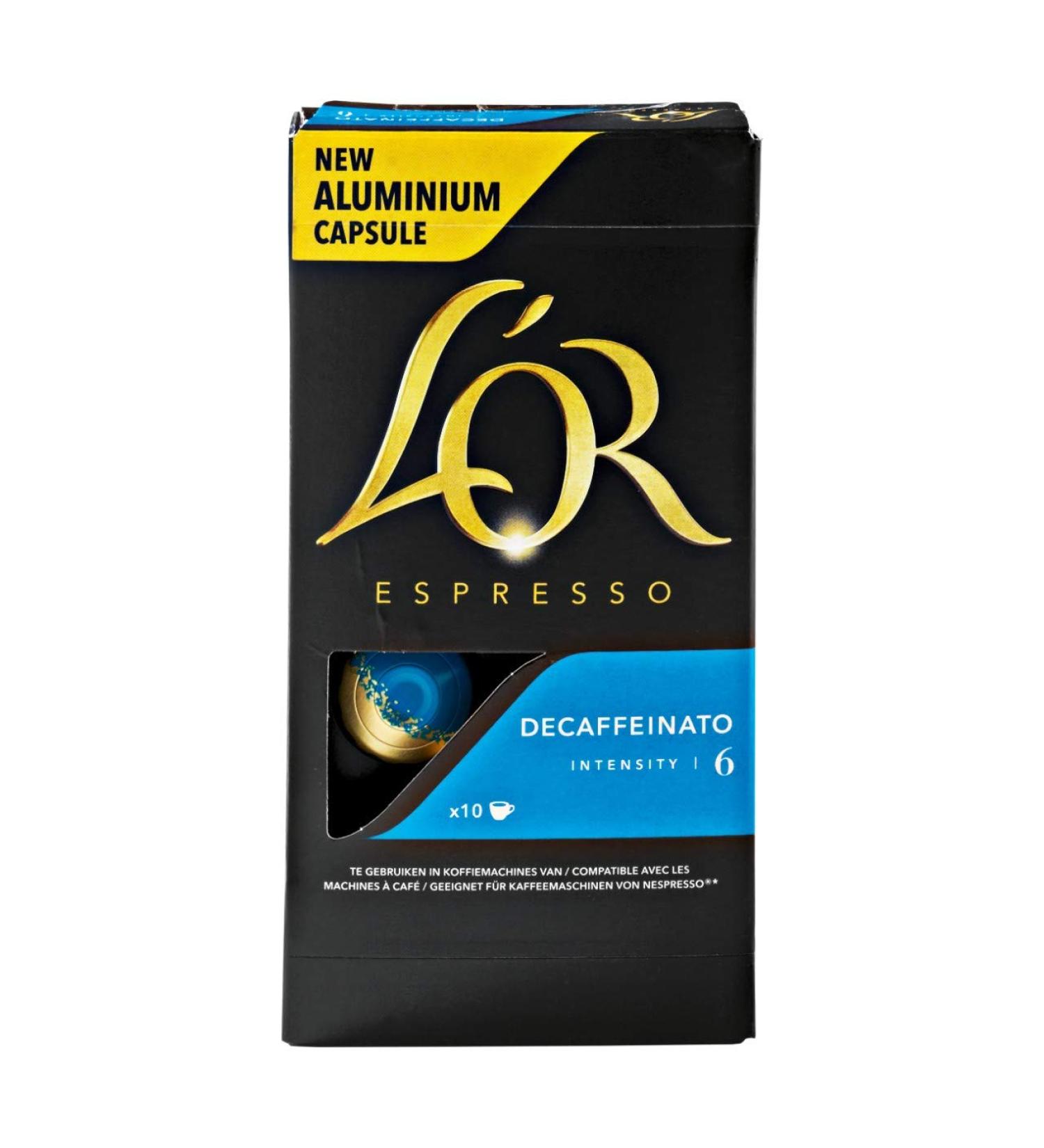 L'Or Espresso Chicory Coffee 30 Capsules Coffee OR Espresso Decaffeinato (Intensity 6) Compatible with Nespresso System