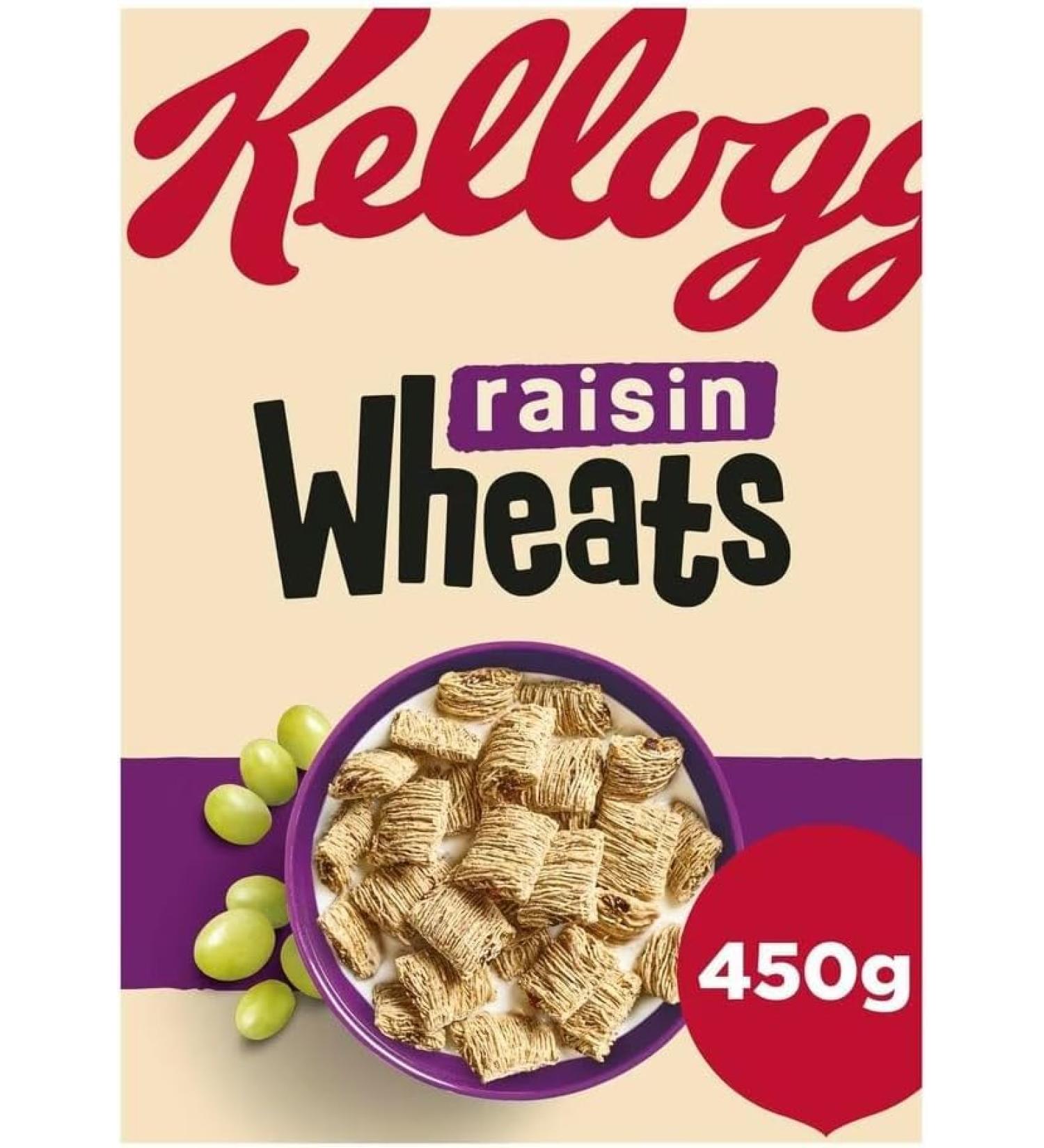 Kellogg's Wheats Breakfast Cereal Bundle Pack (2 Raisin 450g) Raisin 450g 2