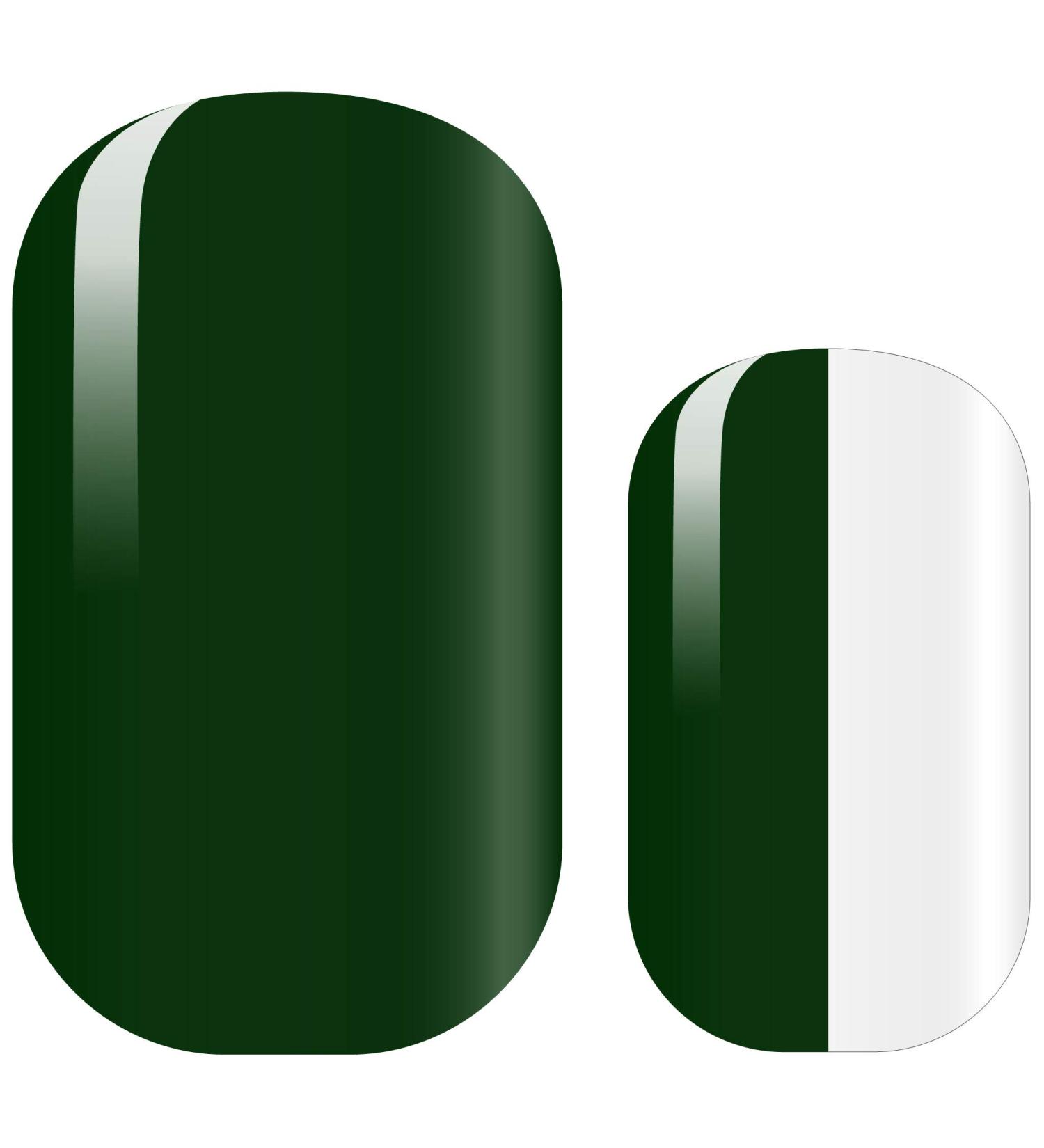Avoa Beauty Green with Envy Nail Film | Dark Green Self-Adhesive Nail Wraps - Long-Lasting Transparent Nail Art Design - 16 Pack - Buy Online on GoSupps.com