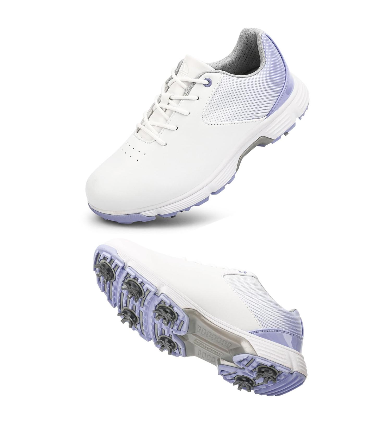 LZQPEARL Women's Golf Shoes - Waterproof Non-Slip Light Sneakers with Spikes | Sizes 36-43 - Perfect for Outdoor Training | Stylish Purple Design - Buy Online on GoSupps.com