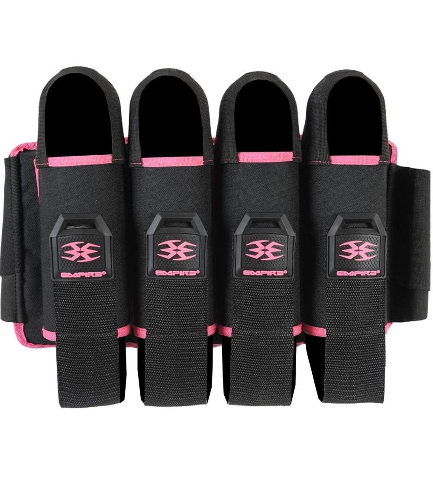 Empire Omega Paintball 4 Pod Harness with Hook & Loop Strap Pack - Black/Pink - Buy Online on GoSupps.com