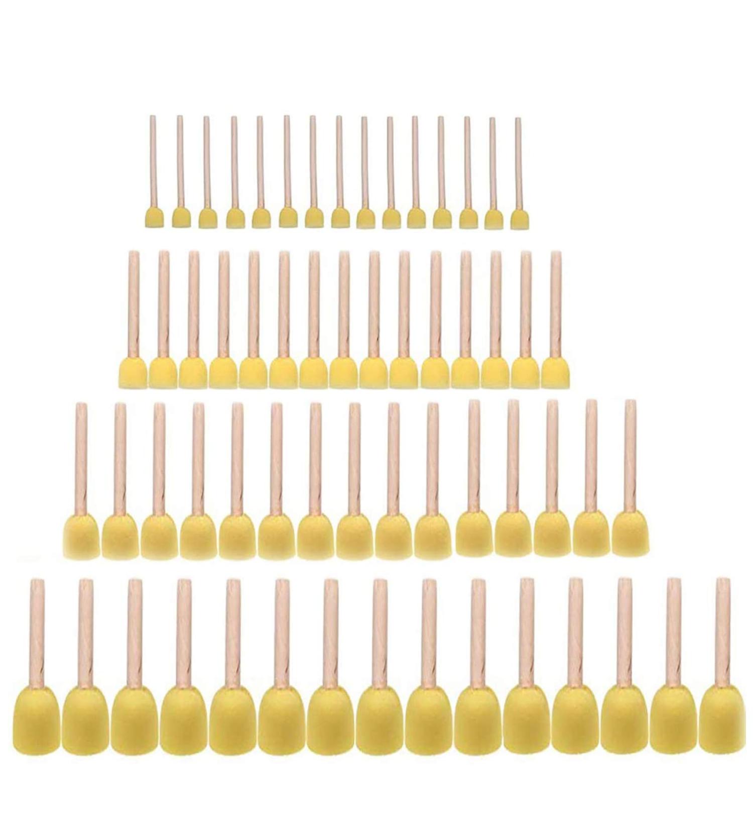 60pcs Assorted Round Paint Foam Sponge Brush Set Painting Tools  Brush Set - Great for Kids Arts and Crafts  Stencils  Painting - Buy Online on GoSupps.com