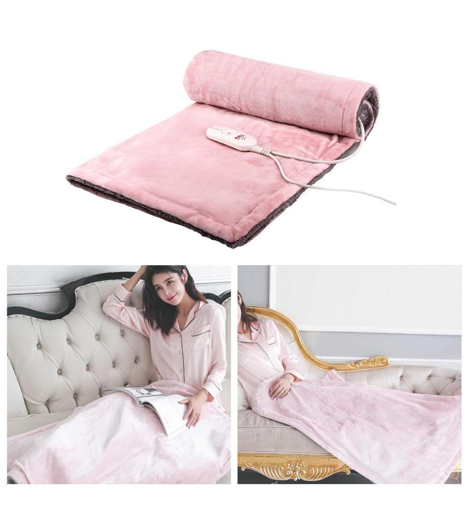 Heated Electric Knee Warm Blanket | Plush Heated Bed Throw 105 85 cm | Comfort for Office & Home International Shipping Available - Buy Online on GoSupps.com