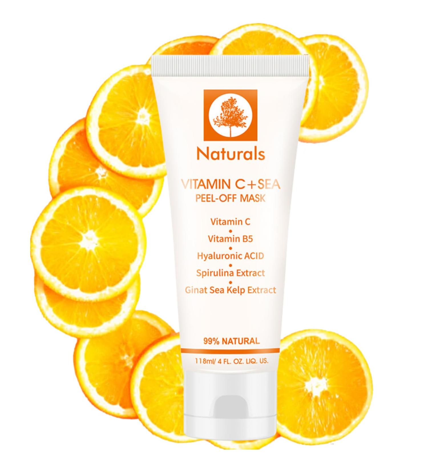 Peel Off Face Masks - Face Masks Skincare - Vitamin C Face Masks Beauty for Deep Cleansing & Purifying - Vitamin C Hydrating Face Mask - Vitamin C Face Masks Skincare Peel Off - Reduces Acne and Pores - Buy Online on GoSupps.com