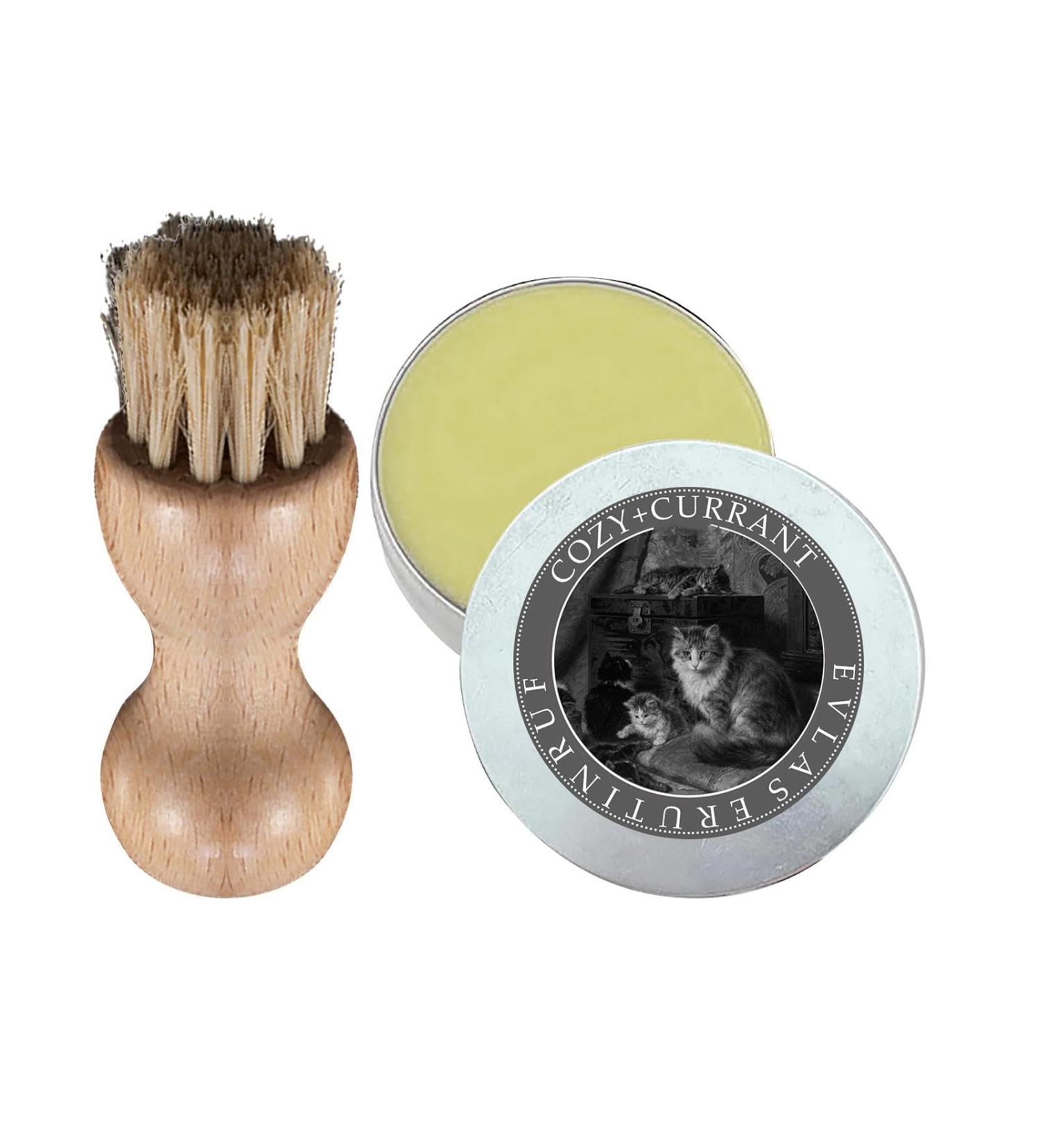 Leather Furniture Salve Leather Salve Conditioner With Brush | Multifunctional Leather Restorer & Furniture Balm For Foggy Headlights 250g Ointment + Brush - Buy Online on GoSupps.com